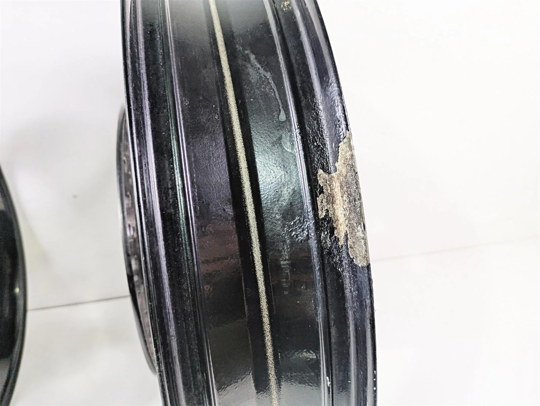 02-07 Harley Touring Custom Black Wheel Rim Set 18x5.5 21x3.5 - Image 10