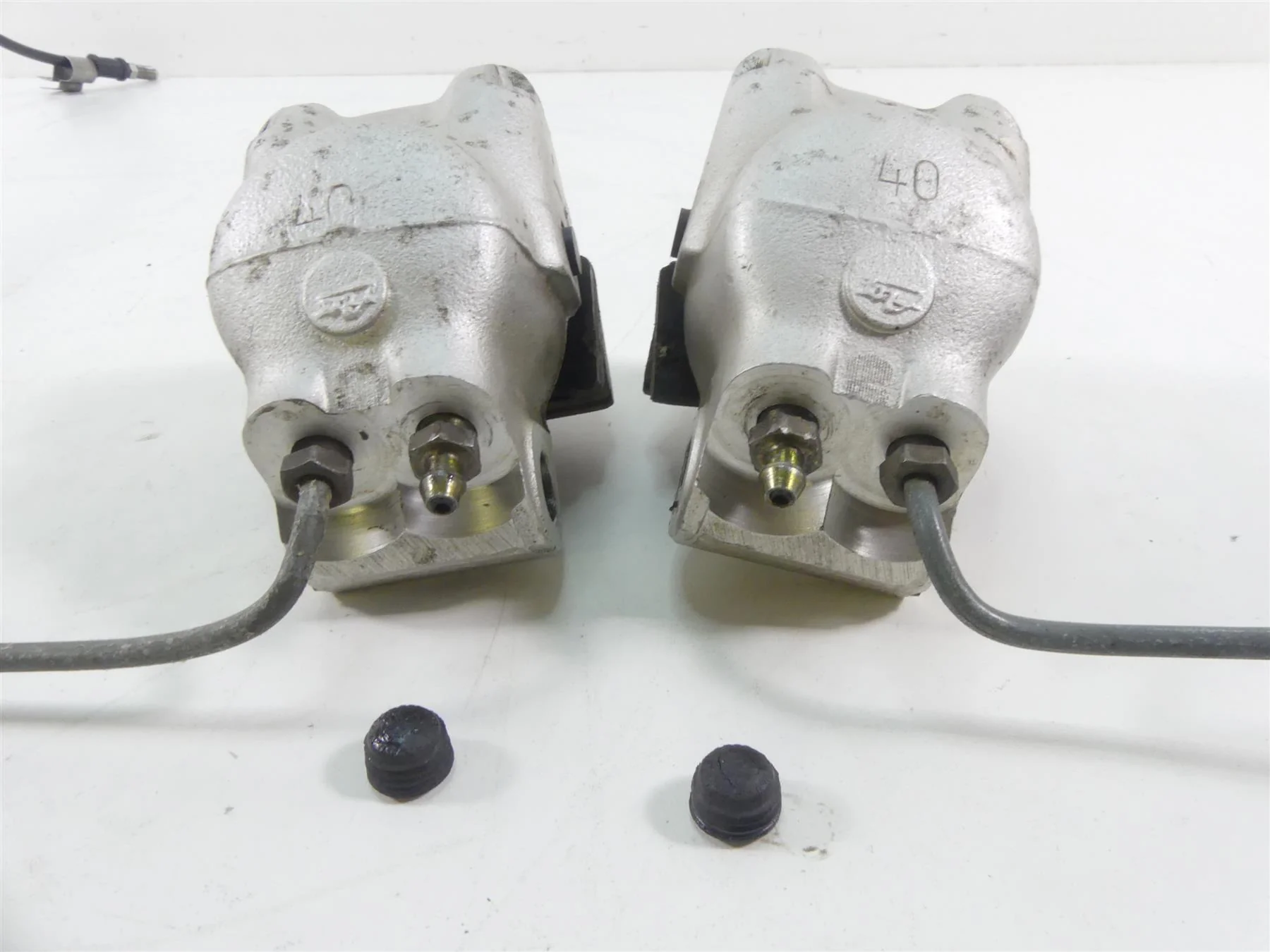 1978 BMW R100 S (2474) Clean ATE 40mm Front Brake Caliper & Lines 34111237303 - Image 2