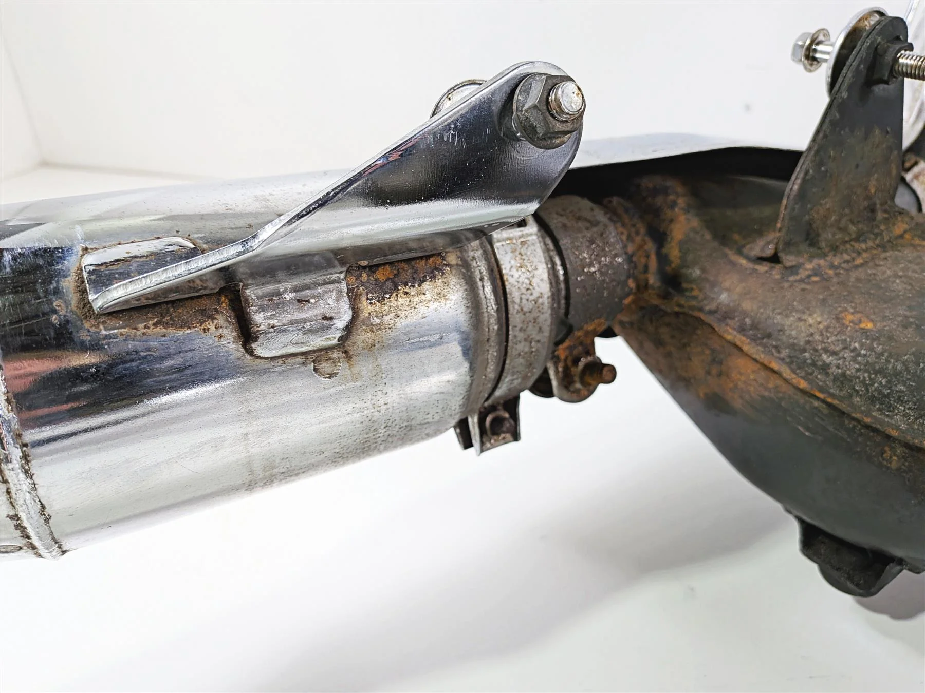 1989 Kawasaki VN750 Vulcan Left Right Exhaust Muffler & Header Set 18002-1701 - Image 8