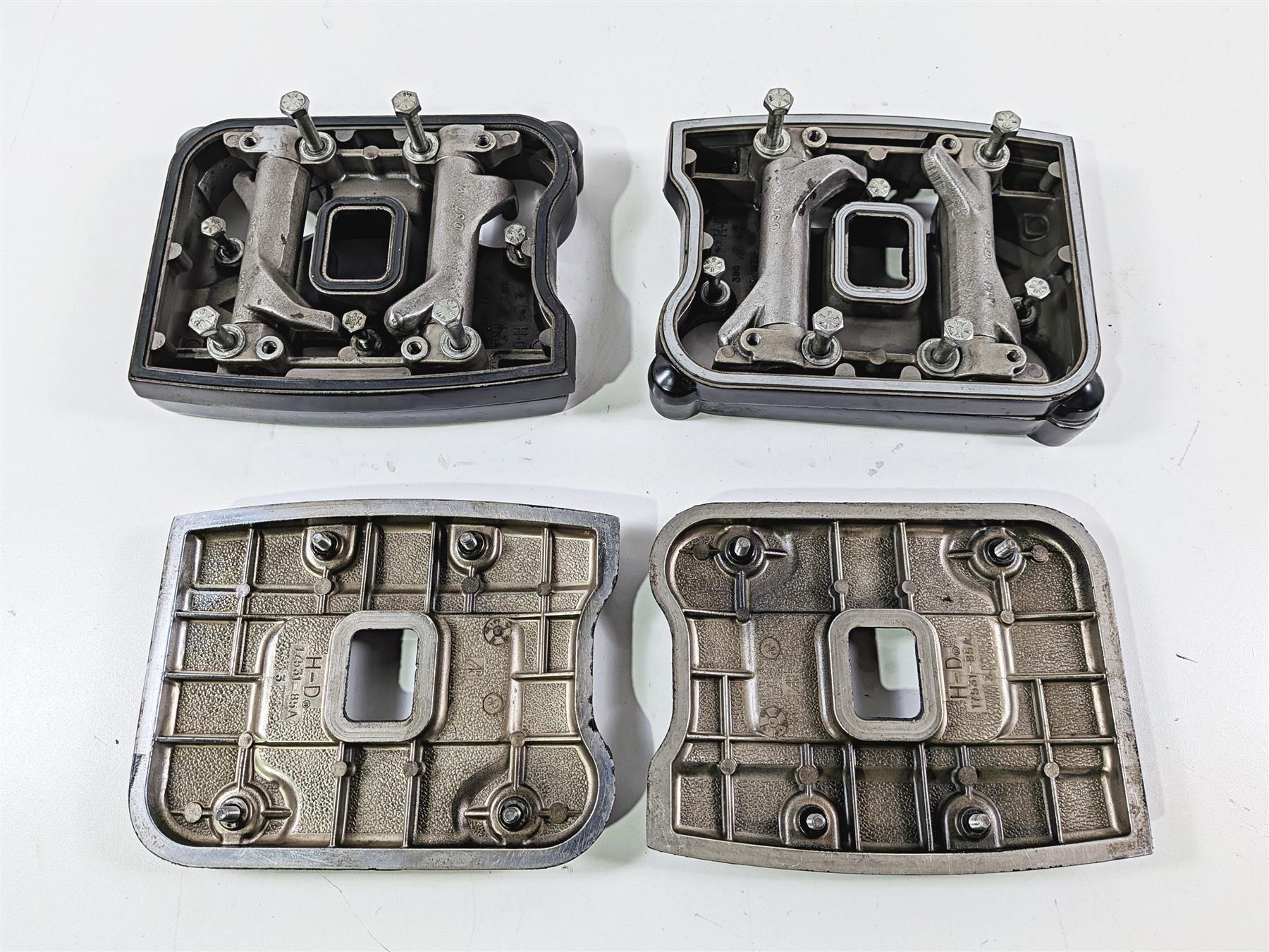 1990 Harley Touring FLHTC Electra Glide Black Rocker Box Valve Covers 17507-85 - Image 2