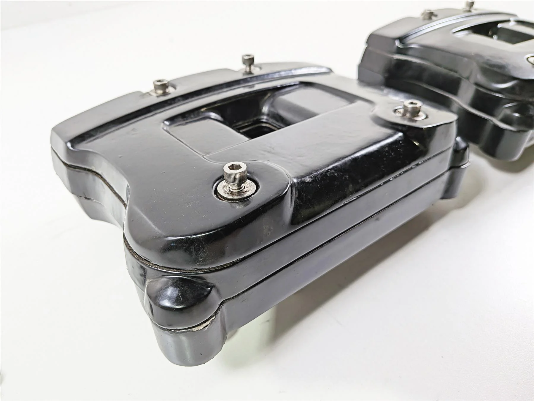 1990 Harley Touring FLHTC Electra Glide Black Rocker Box Valve Covers 17507-85 - Image 7