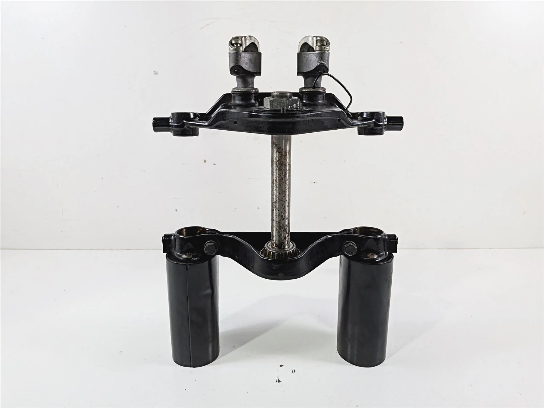1990 Harley Touring FLHTC Electra Glide Upper Lower Triple Tree Set 45446-87A - Image 2