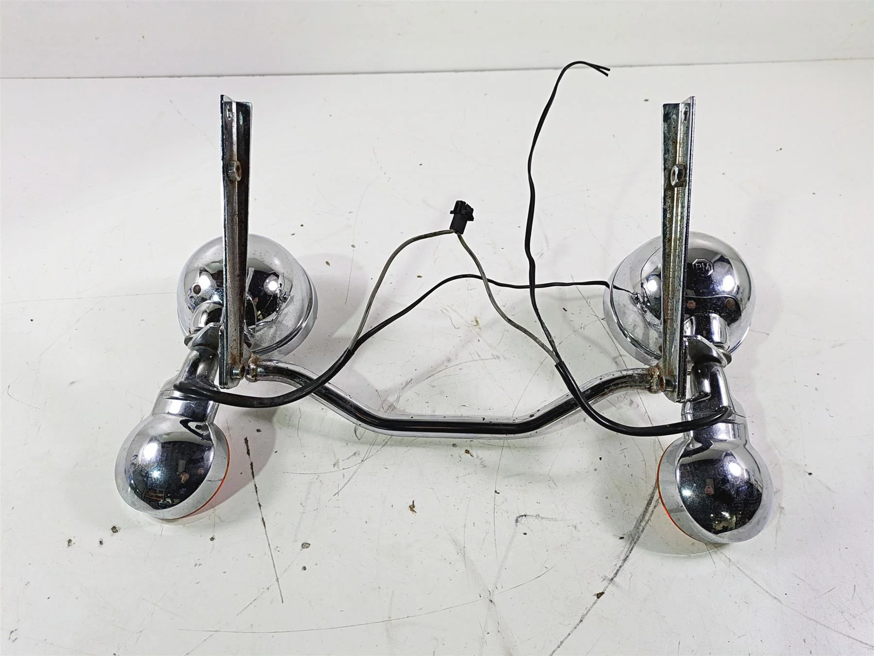 1992 Harley FLSTC Softail Heritage Front Spot Light & Blinker Set 58082-87 - Image 8
