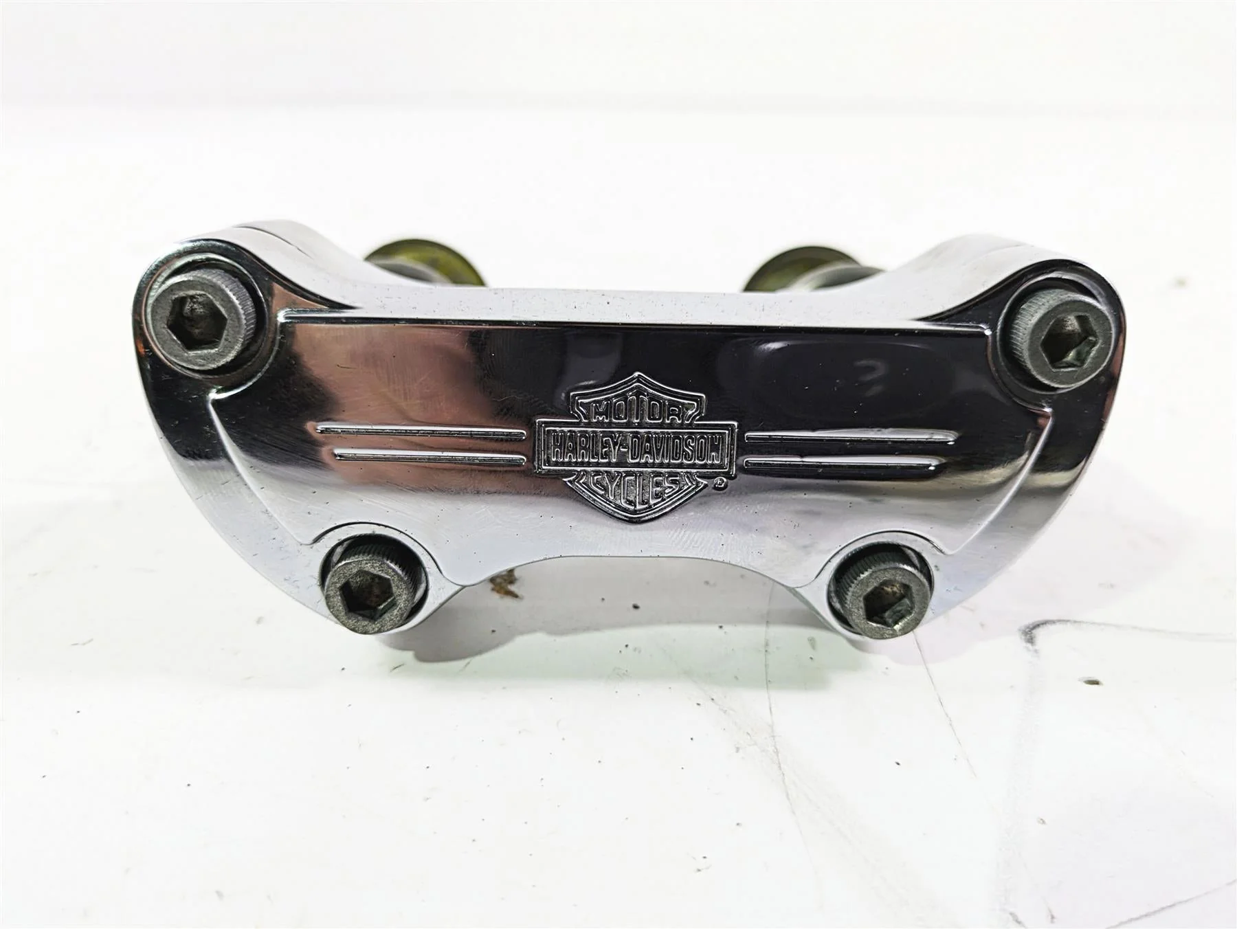 1992 Harley FLSTC Softail Heritage Handlebar Holder Riser Set 56567-86B - Image 6