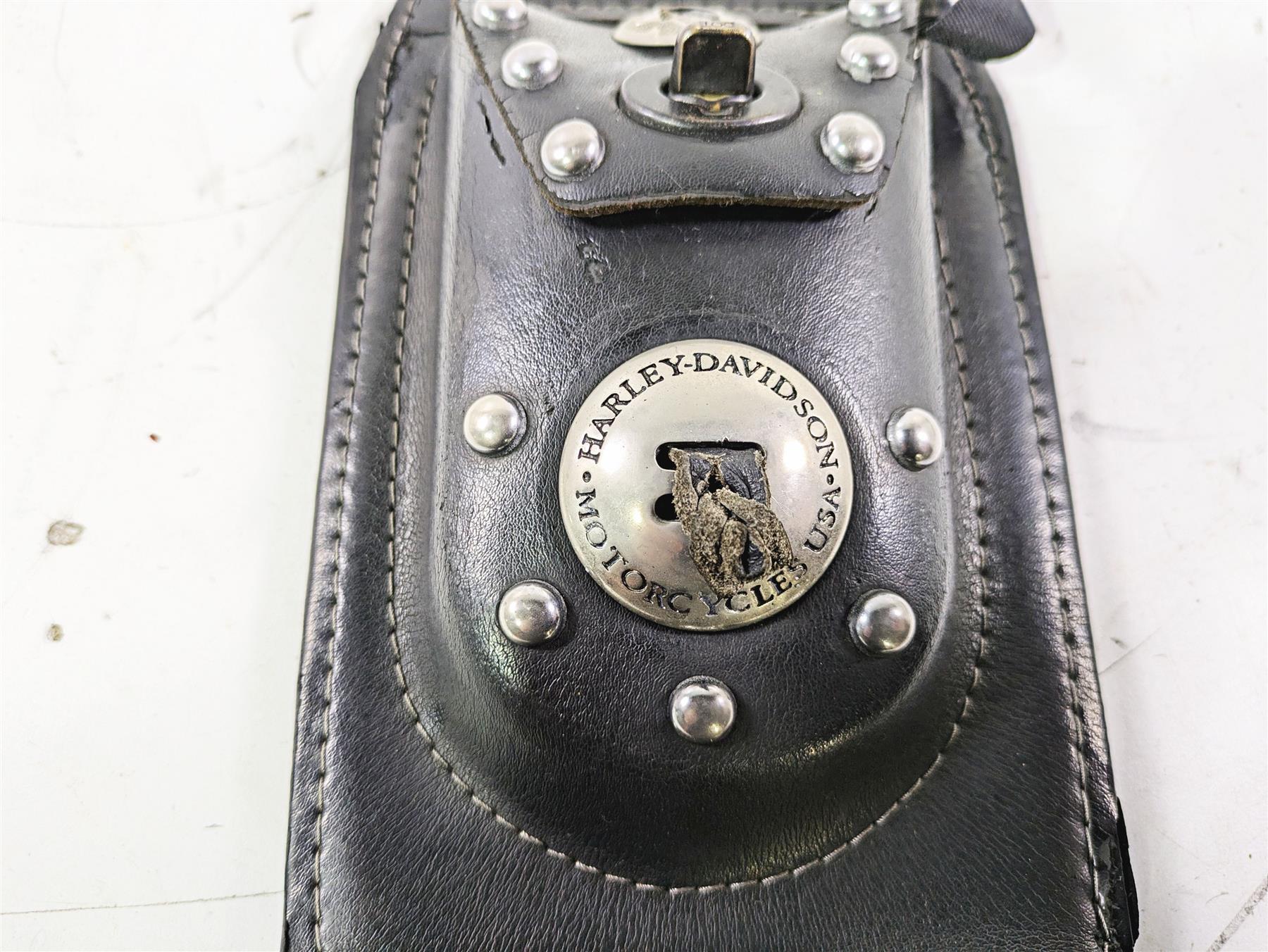 1992 Harley FLSTC Softail Heritage Leather Fuel Tank Panel Dash Bag 91407-00 - Image 7