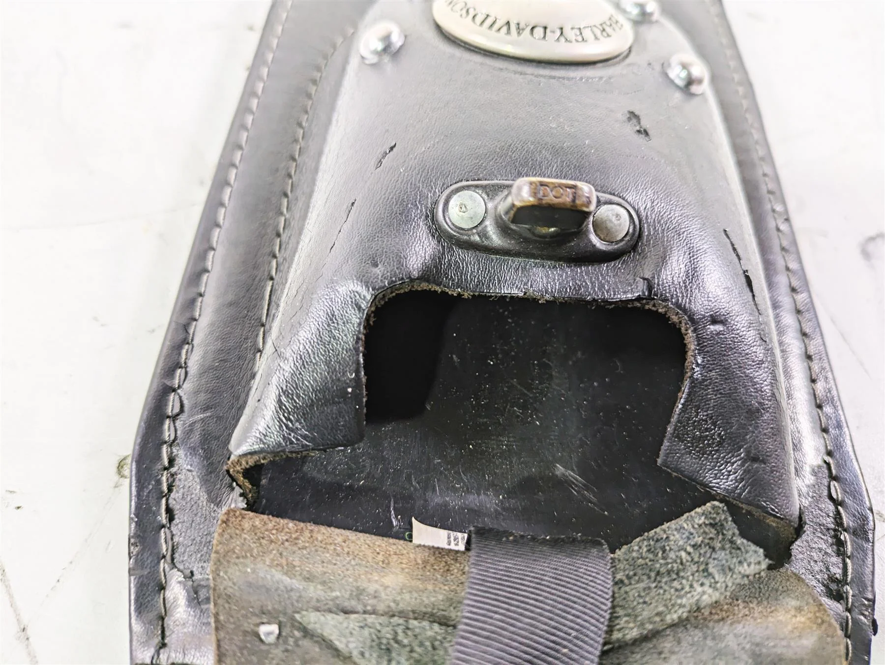 1992 Harley FLSTC Softail Heritage Leather Fuel Tank Panel Dash Bag 91407-00 - Image 9