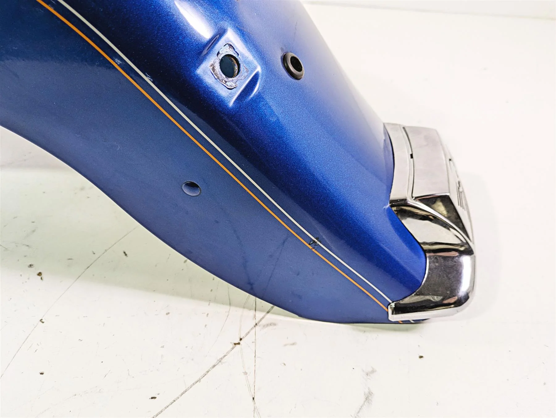 1992 Harley FLSTC Softail Heritage Rear Fender Blue 59144-87A - Image 6