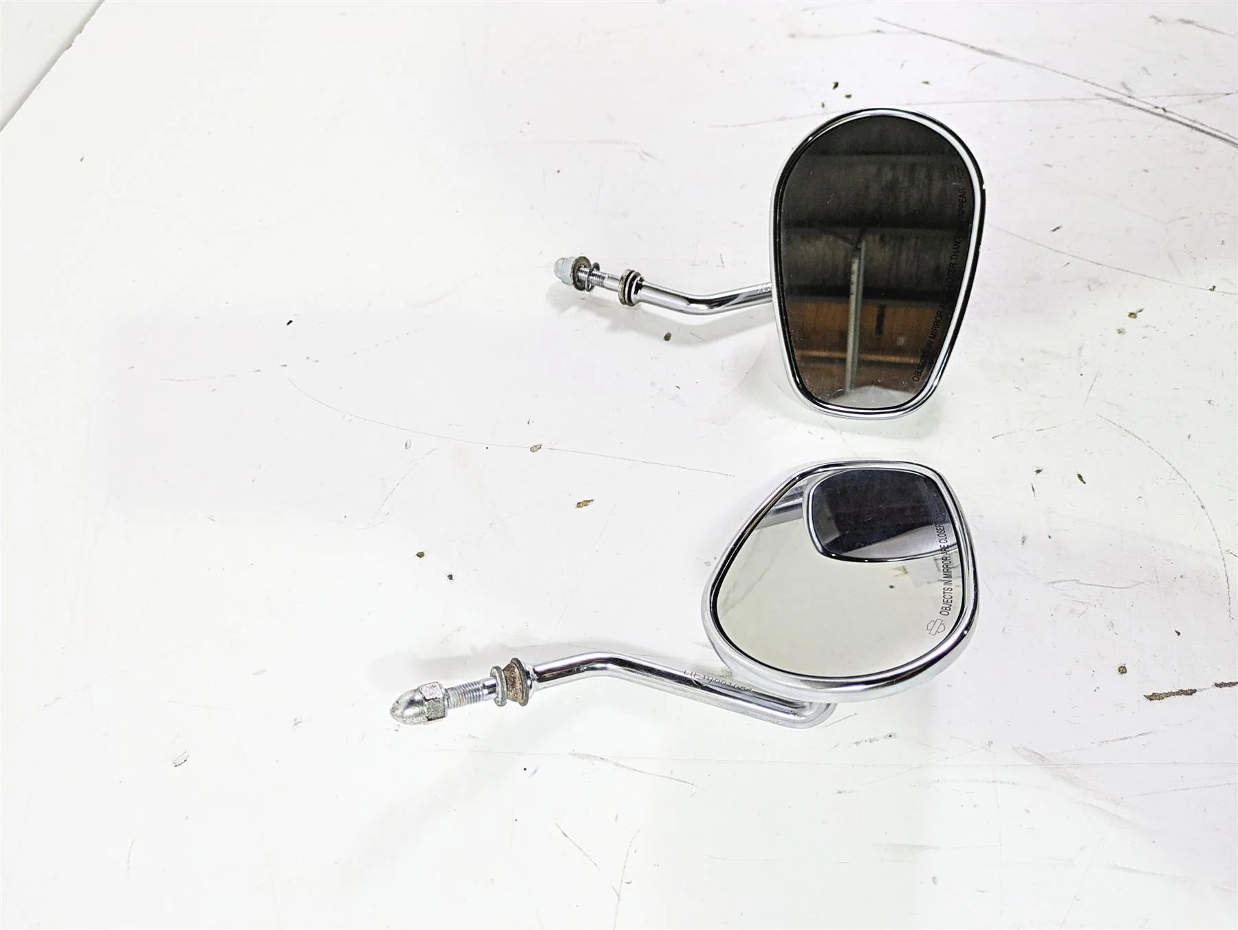 1992 Harley FLSTC Softail Heritage Rear View Mirror Set 91875-88A 91892-88A - Image 2