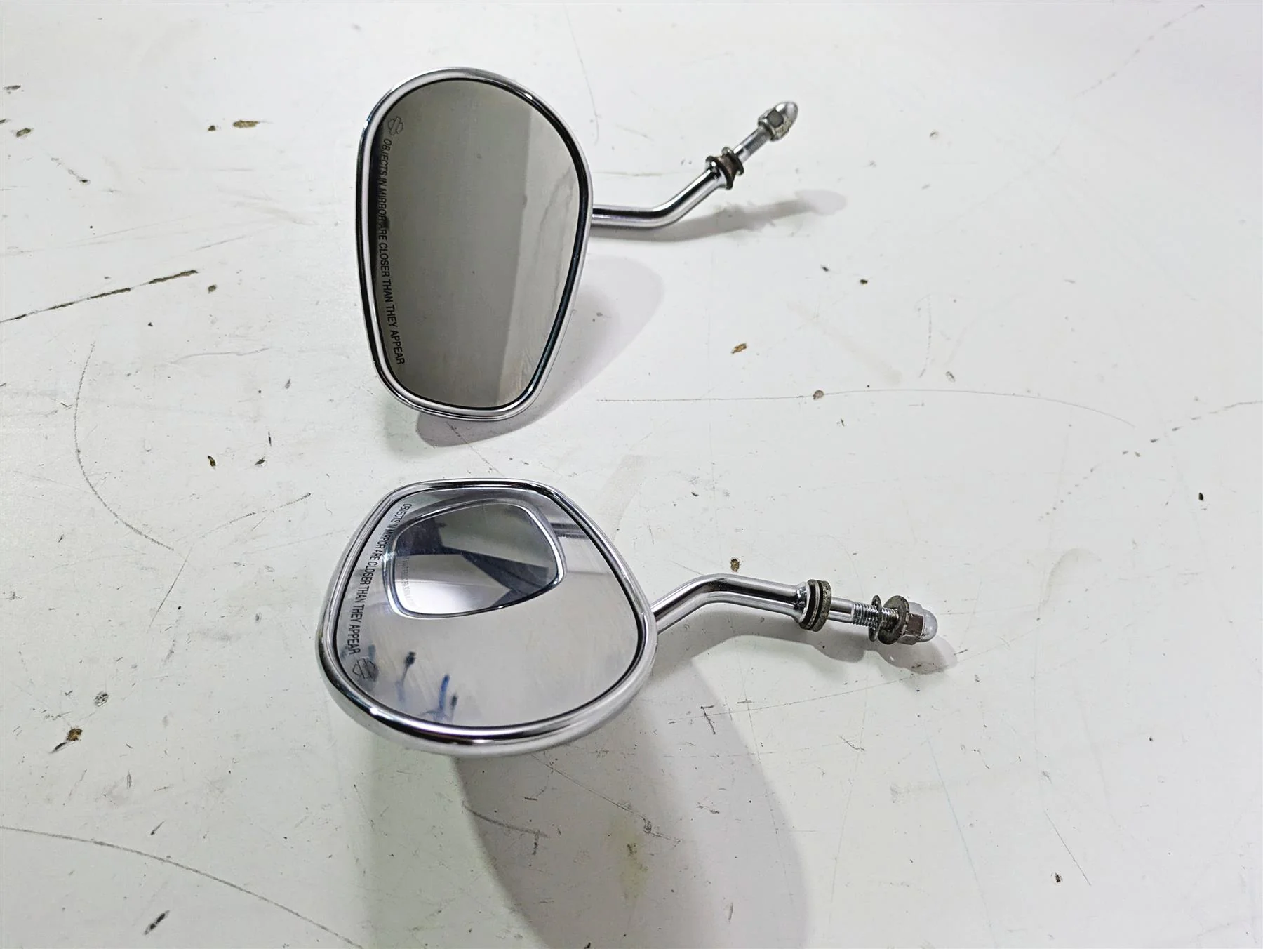 1992 Harley FLSTC Softail Heritage Rear View Mirror Set 91875-88A 91892-88A - Image 3