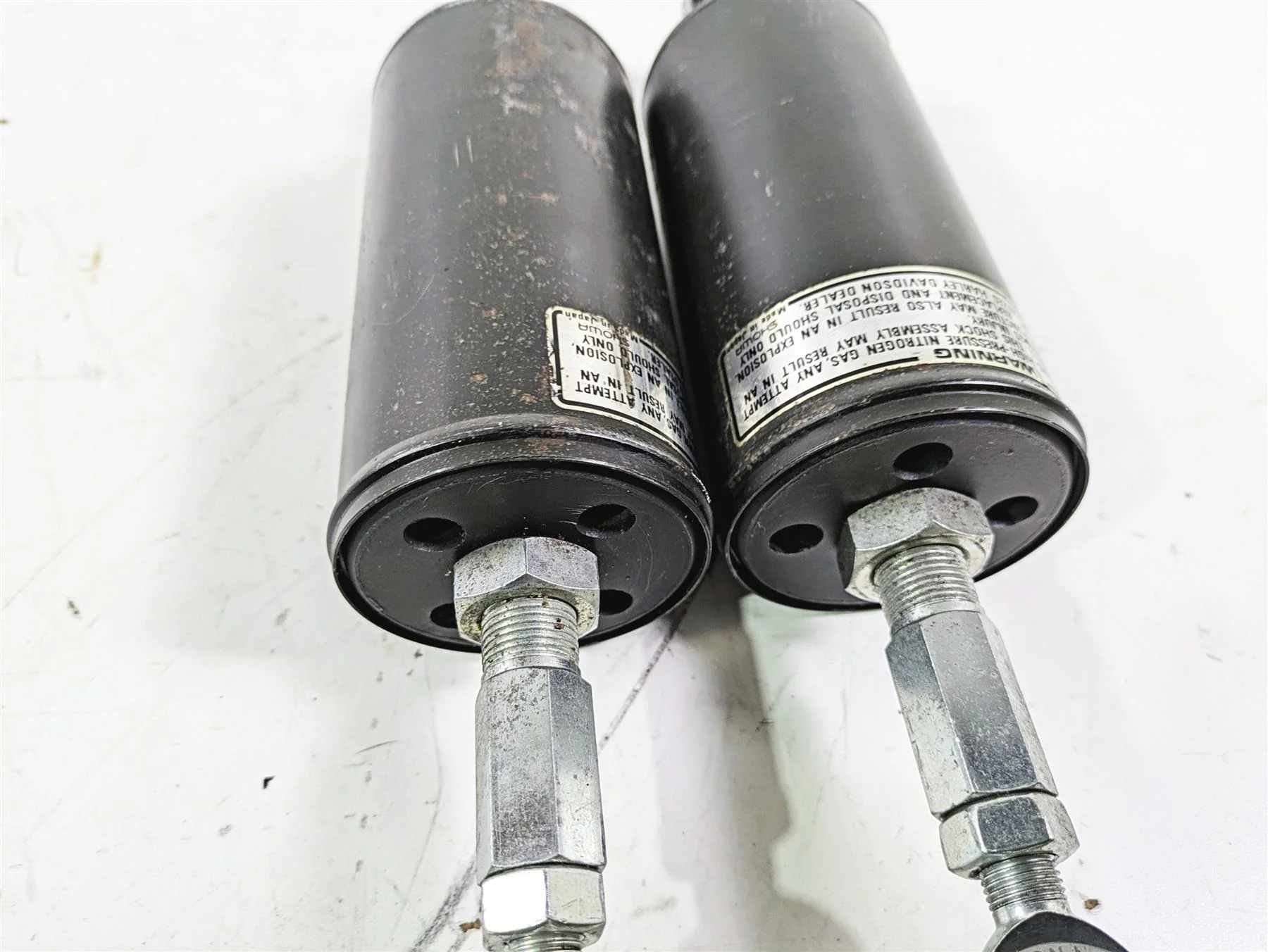 1992 Harley FLSTC Softail Heritage Straight Rear Damper Shock Set 54508-89A - Image 9