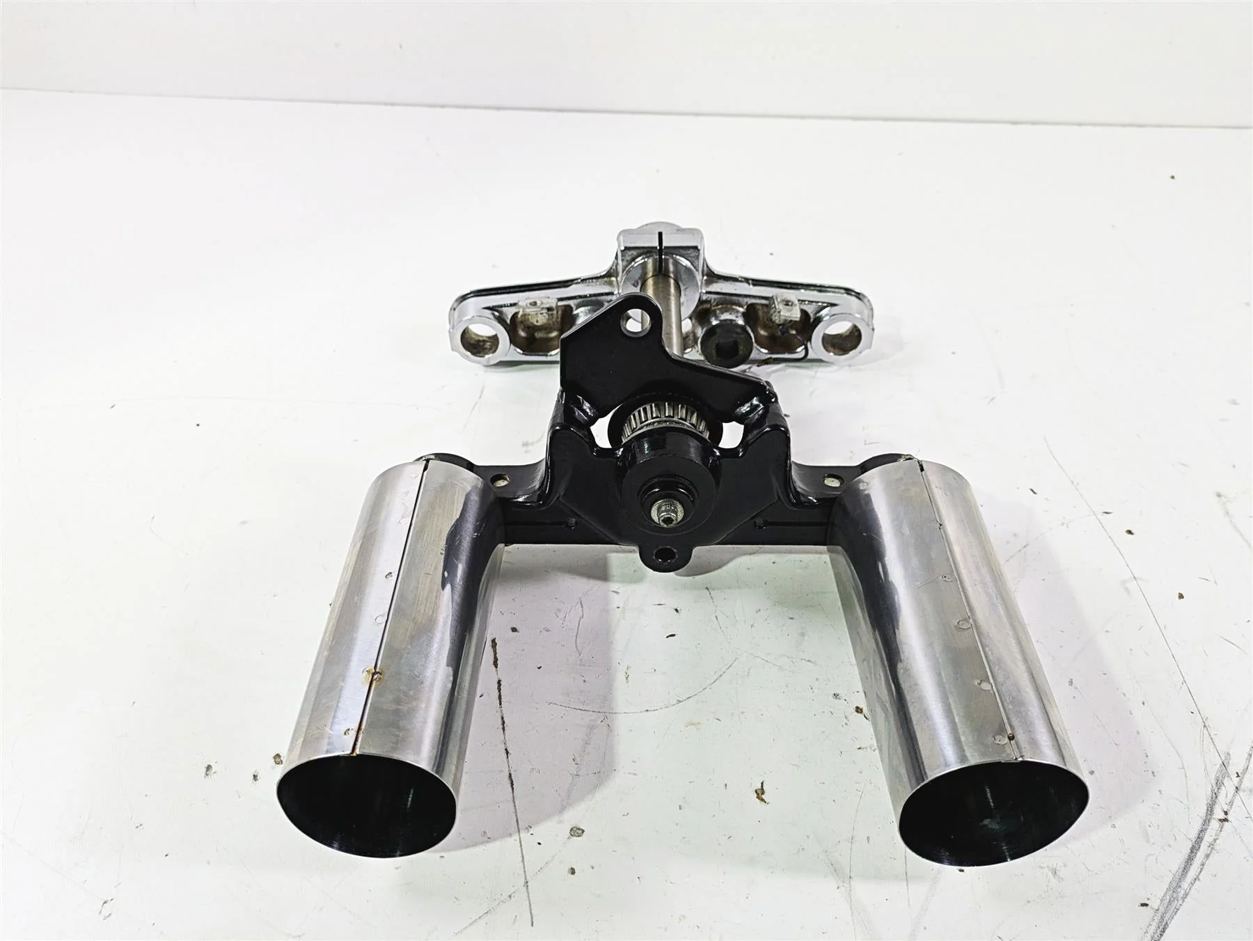 1992 Harley FLSTC Softail Heritage Upper Lower Triple Tree + Cover Set 45456-86B - Image 10