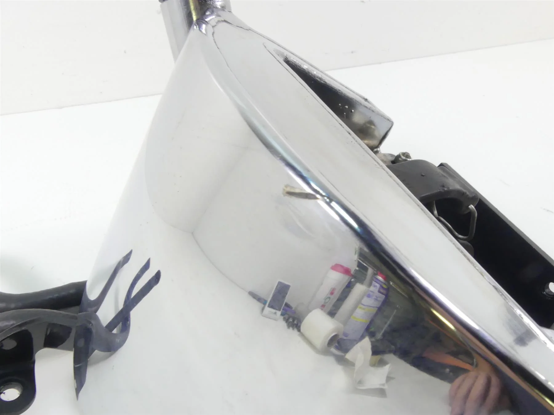 1993 Harley FXSTS Softail Springer Chrome Oil Tank Reservoir + Lines 62498-91 - Image 3