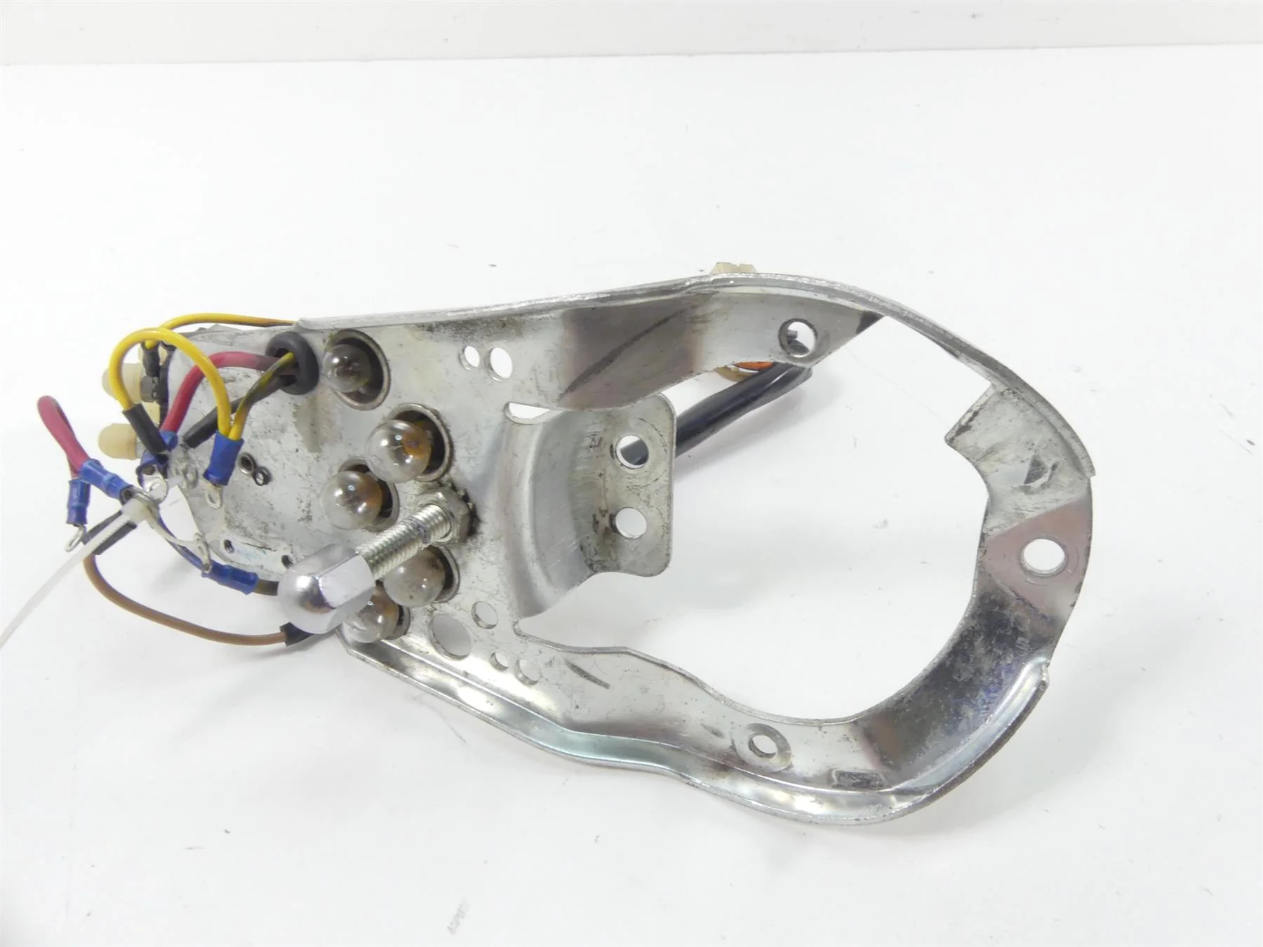 1993 Harley FXSTS Softail Springer Ign Switch Mount + Instrument Lights 70936-91 - Image 3
