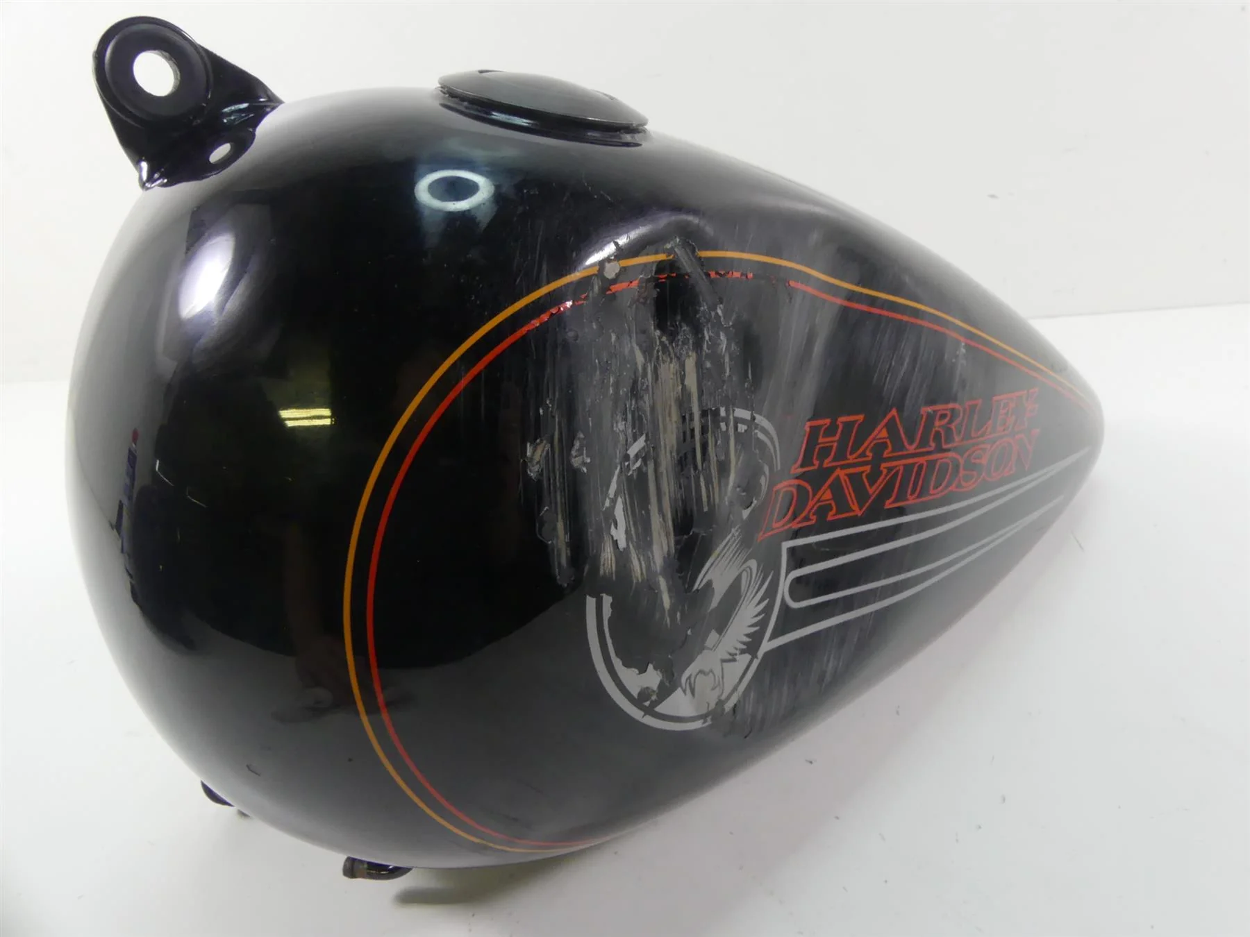 1993 Harley FXSTS Softail Springer Left 3.5G Fuel Gas Petrol Tank -Dent 61426-85 - Image 2
