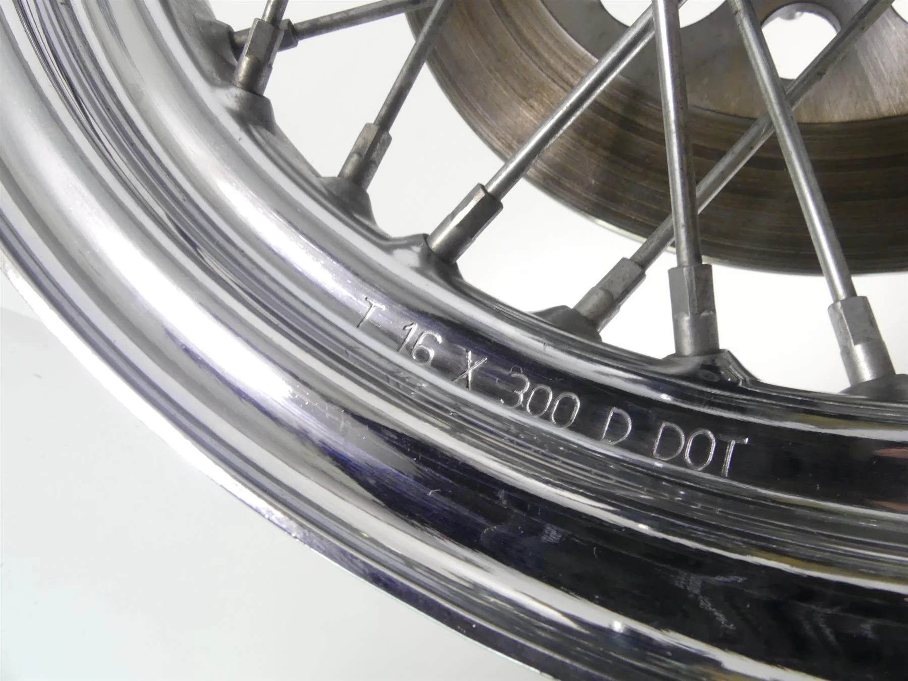 1993 Harley FXSTS Softail Springer Rear Chrome Spoke Wheel Rim 16x3 40975-86 - Image 10
