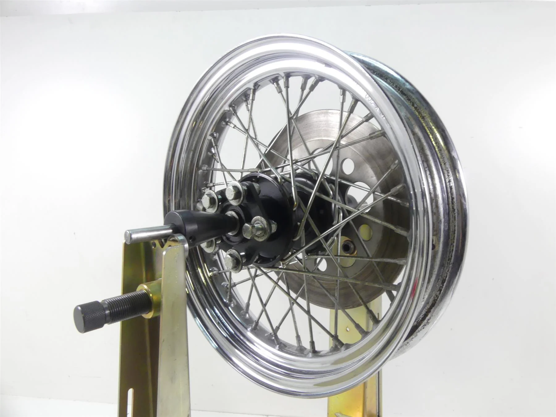 1993 Harley FXSTS Softail Springer Rear Chrome Spoke Wheel Rim 16x3 40975-86 - Image 2