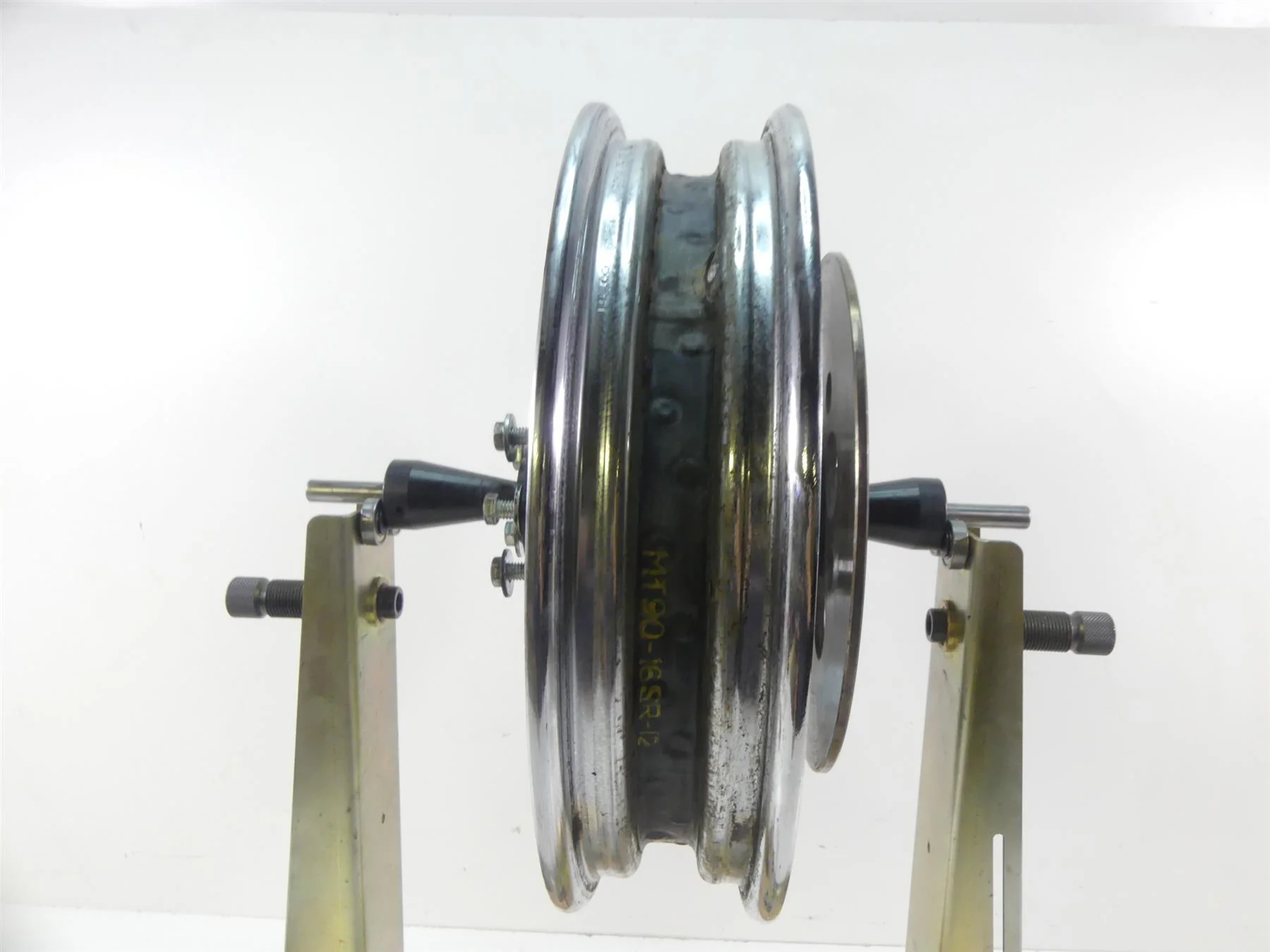 1993 Harley FXSTS Softail Springer Rear Chrome Spoke Wheel Rim 16x3 40975-86 - Image 3
