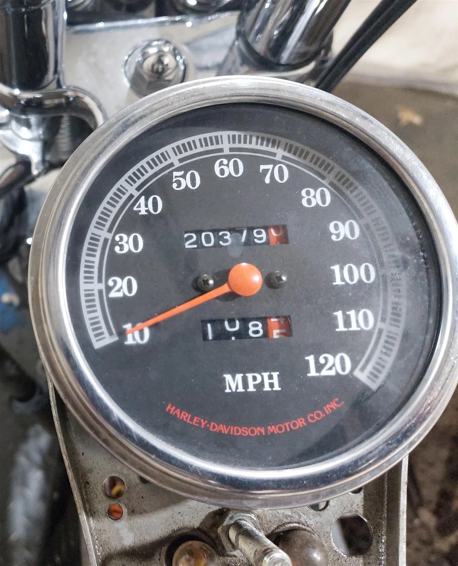 1993 Harley FXSTS Softail Springer Speedometer Gauge Instrument - 20K 67011-91 - Image 2