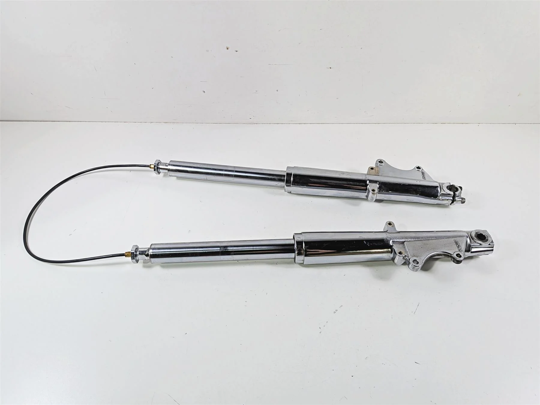 1993 Harley Touring FLHTCU Electra Glide Chrome Front Forks 41mm - Read 45860-84 - Image 2