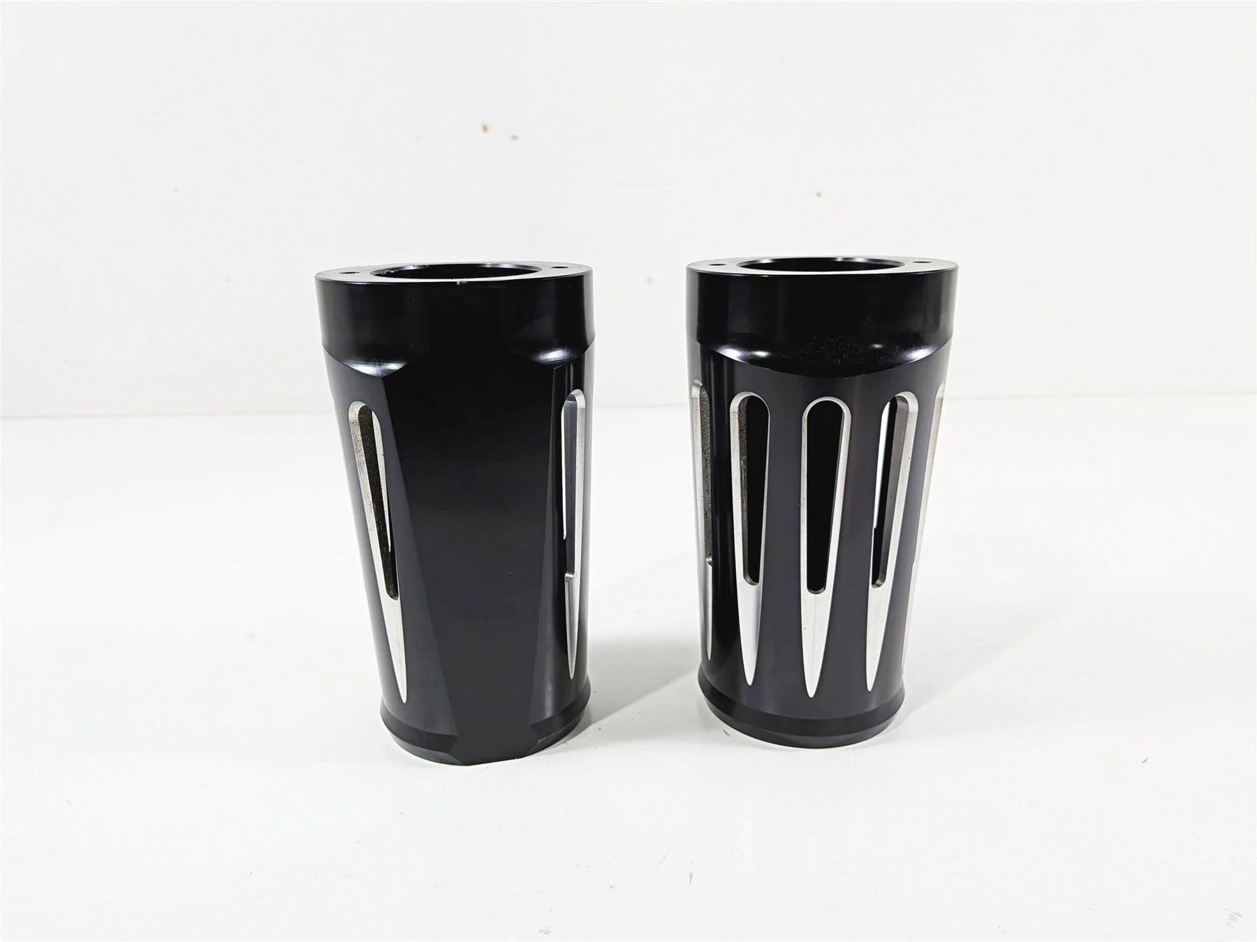 1993 Harley Touring FLHTCU Electra Glide Deep Cut Aluminum Fork Covers Aftermarket - Image 6