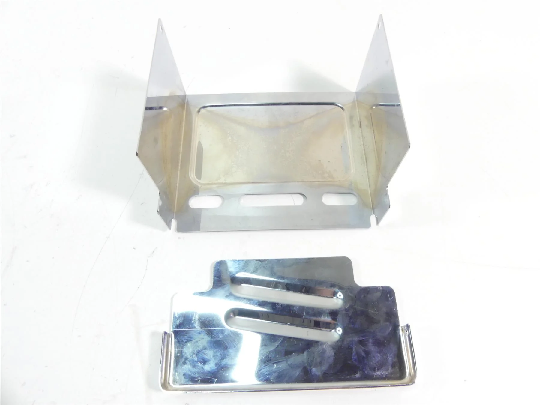 1995 Harley Dyna FXDL Low Rider Electrical Battery Chrome Cover Carrier 66347-91 - Image 9