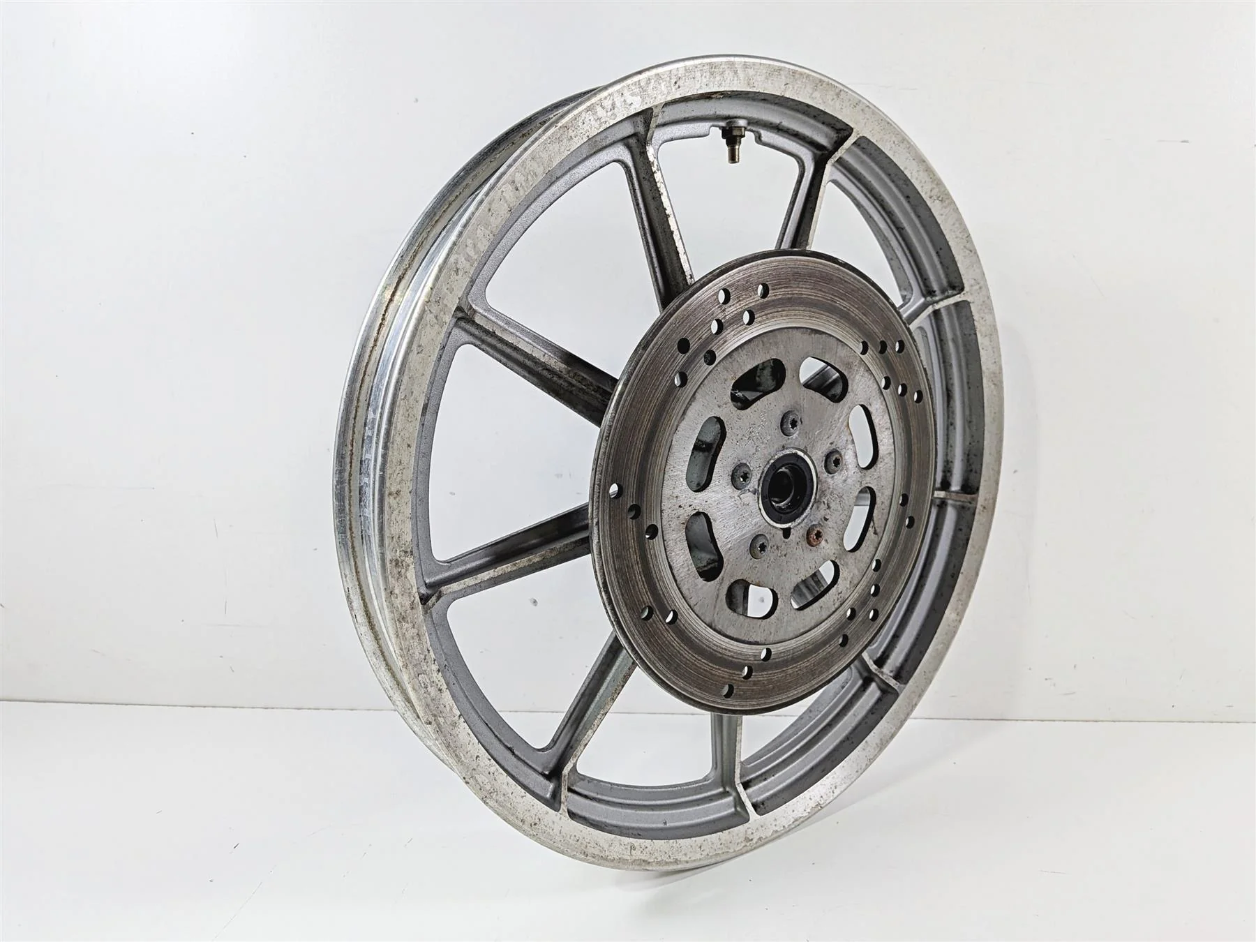 1995 Harley XL883 Sportster Hugger 9 Spoke Front Wheel Rim 19x2.15 43338-83 - Image 12