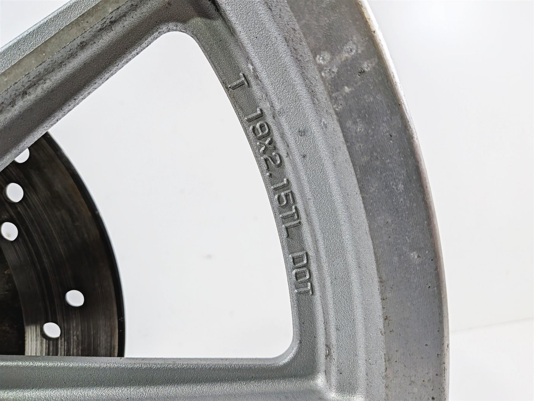 1995 Harley XL883 Sportster Hugger 9 Spoke Front Wheel Rim 19x2.15 43338-83 - Image 5