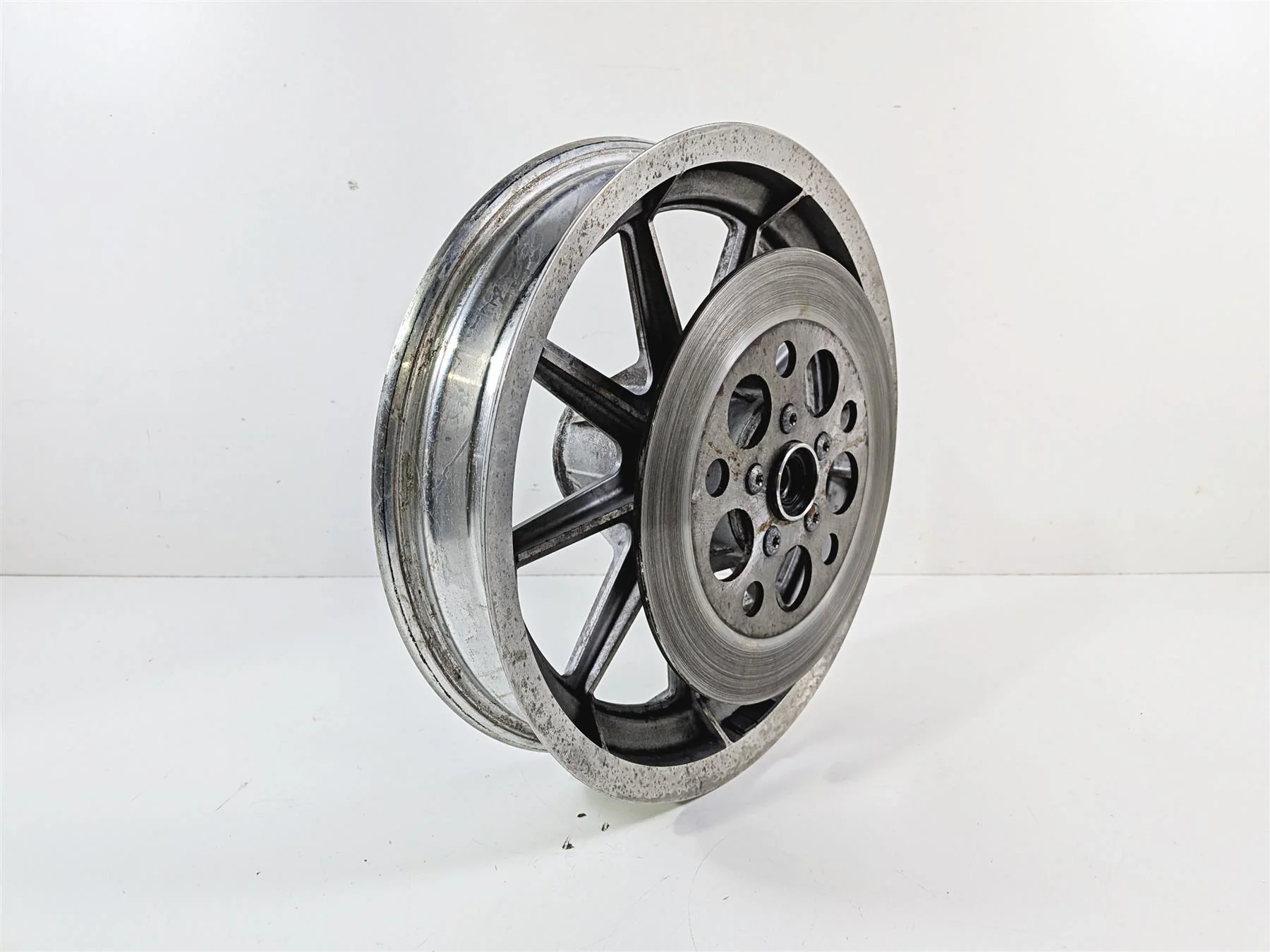 1995 Harley XL883 Sportster Hugger 9 Spoke Rear Wheel Rim 16x3 41015-86 - Image 10