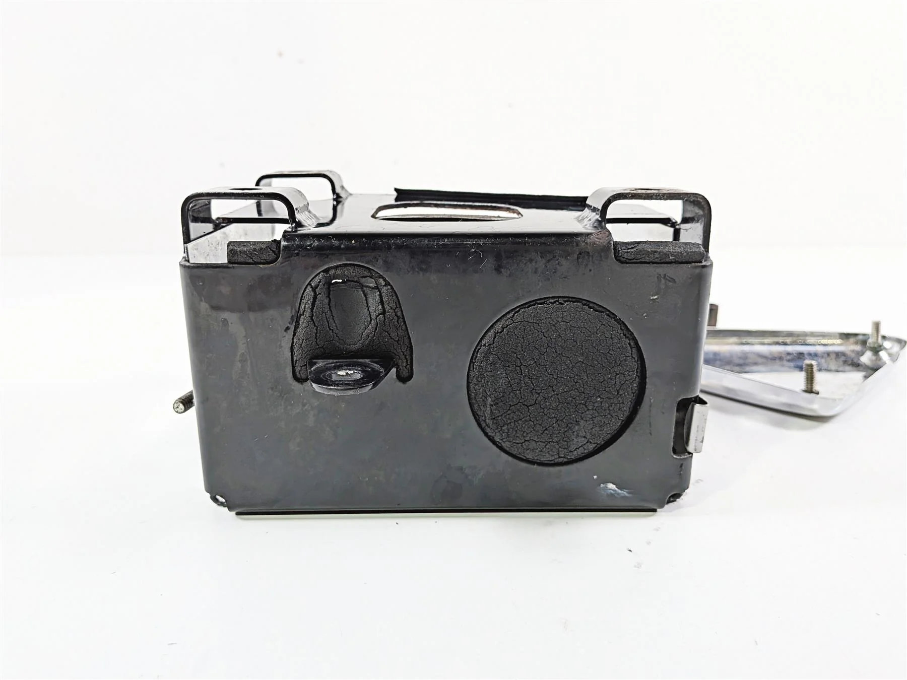 1995 Harley XL883 Sportster Hugger Battery Holder, Cover & Triangle 66194-94A - Image 5