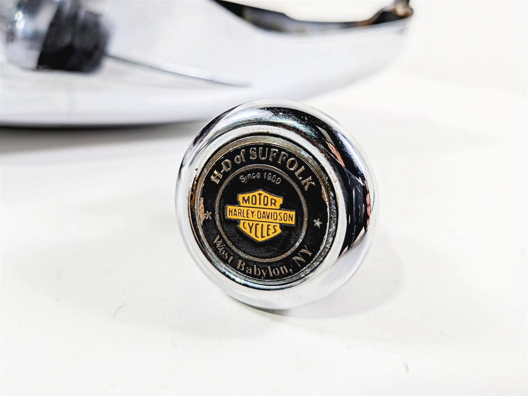 1995 Harley XL883 Sportster Hugger Chrome Oil Tank Cover & Dipstick - Image 11