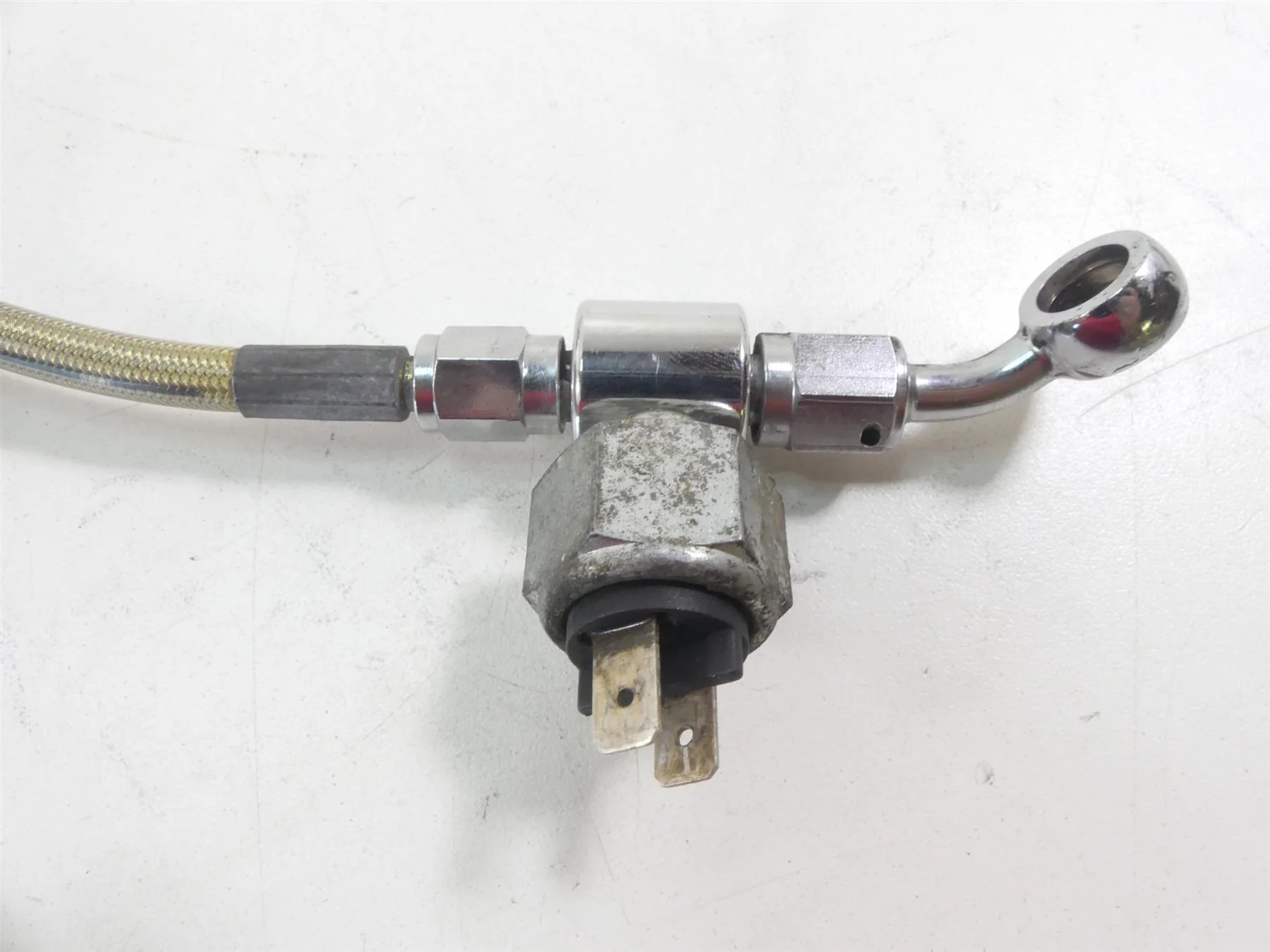 1997 Harley Dyna FXDS Super Glide Conv Rear Chrome Brake Caliper + Line 44050-87 - Image 12
