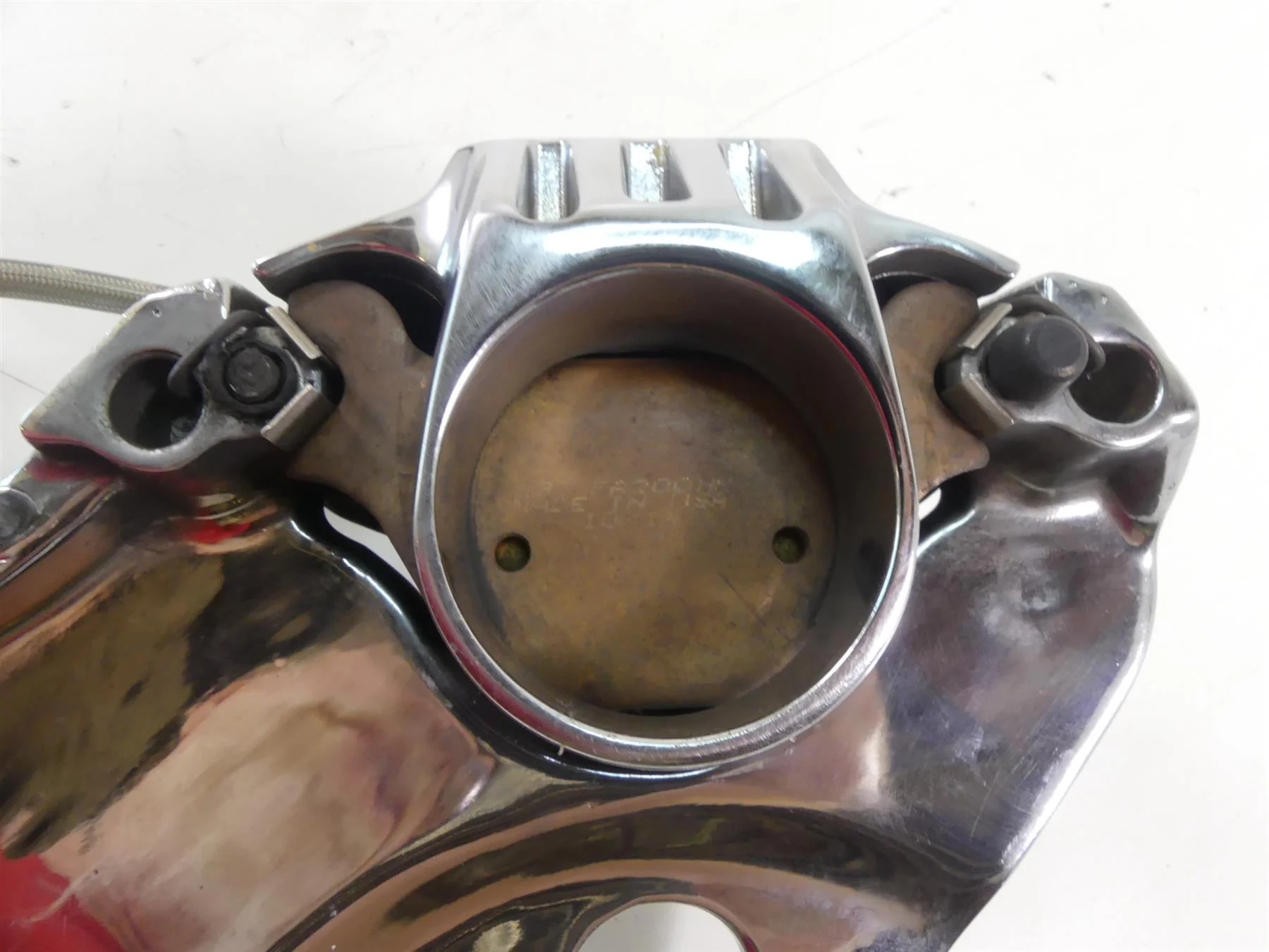 1997 Harley Dyna FXDS Super Glide Conv Rear Chrome Brake Caliper + Line 44050-87 - Image 5