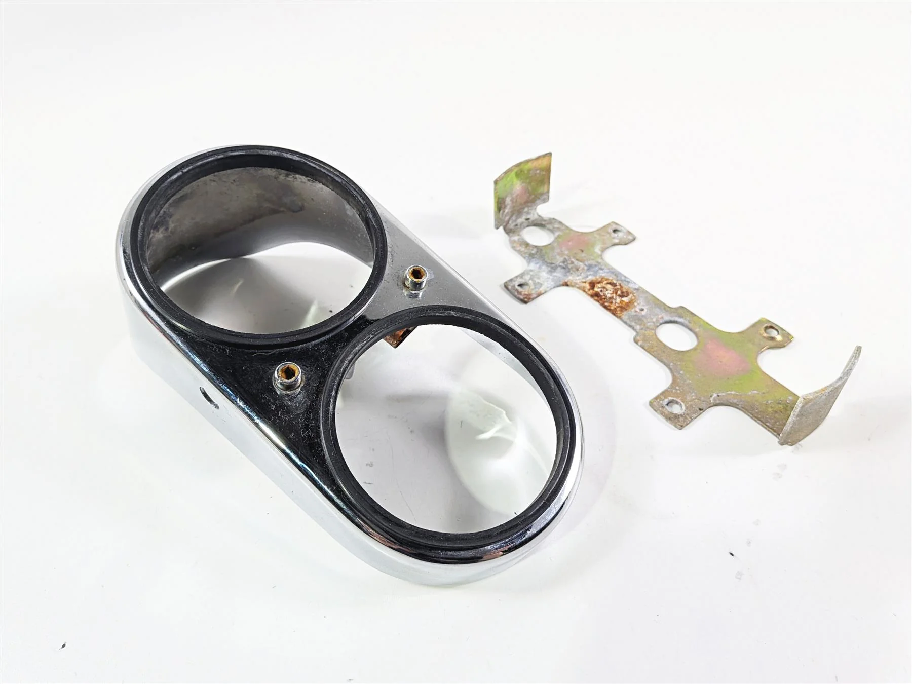 1998 Harley Dyna FXDL Low Rider Chrome Fuel Tank Dash Cover & Mount 67185-95 - Image 12