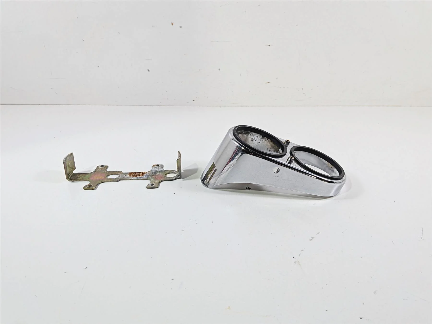 1998 Harley Dyna FXDL Low Rider Chrome Fuel Tank Dash Cover & Mount 67185-95 - Image 3