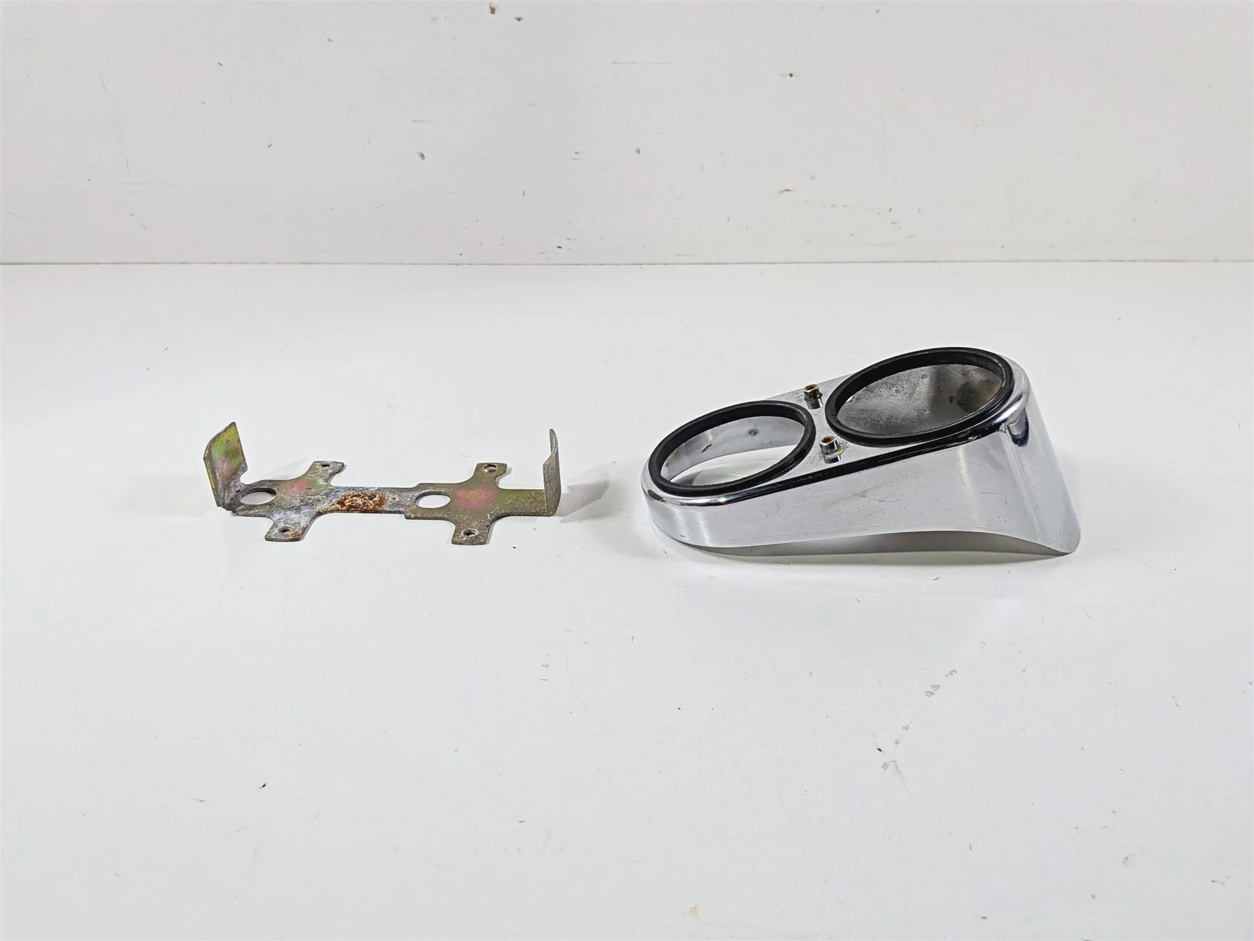 1998 Harley Dyna FXDL Low Rider Chrome Fuel Tank Dash Cover & Mount 67185-95 - Image 5