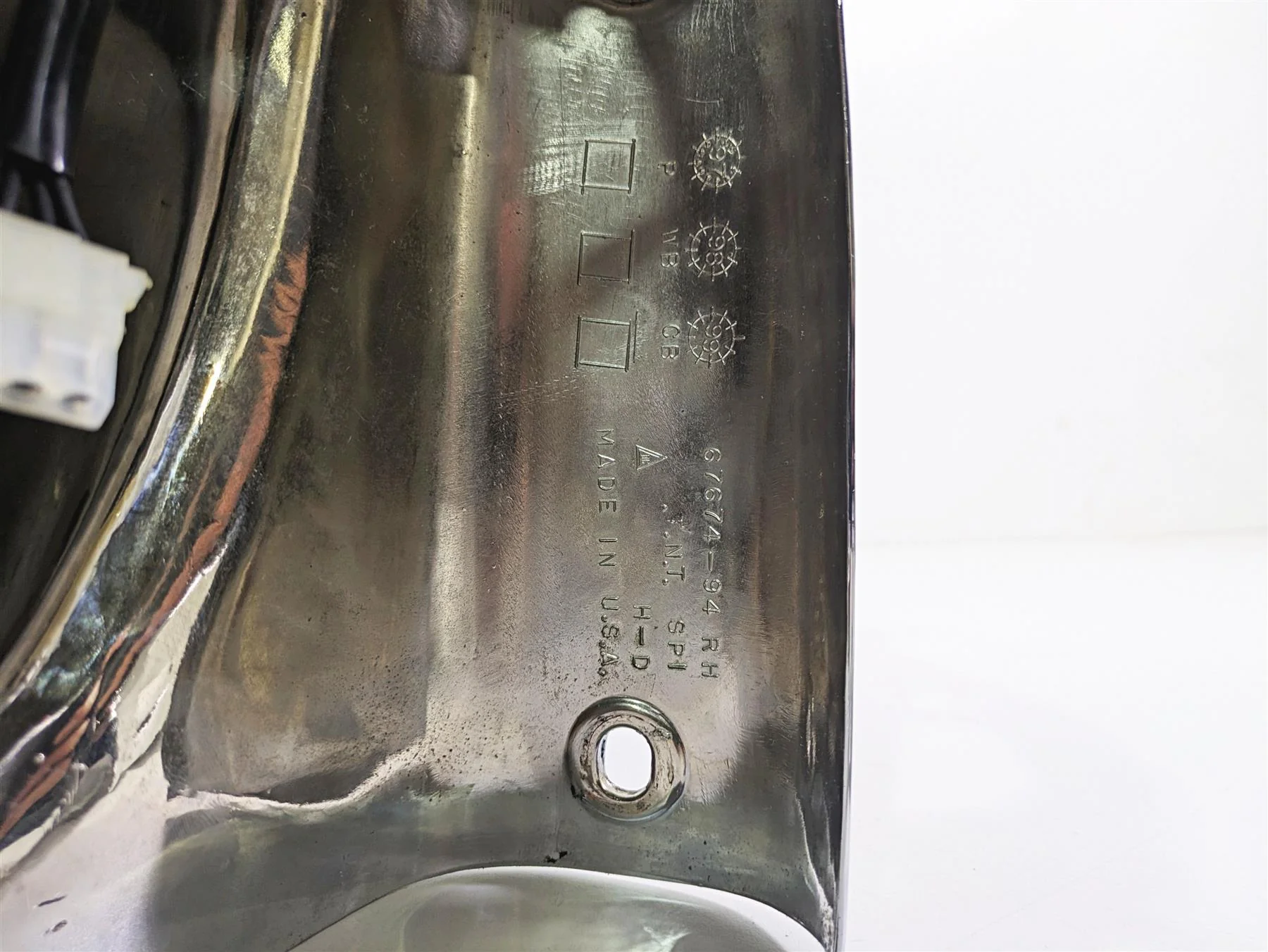1998 Harley Touring FLHRCI Road King Chrome Headlight Nacelle Cover Set 67924-06 - Image 5