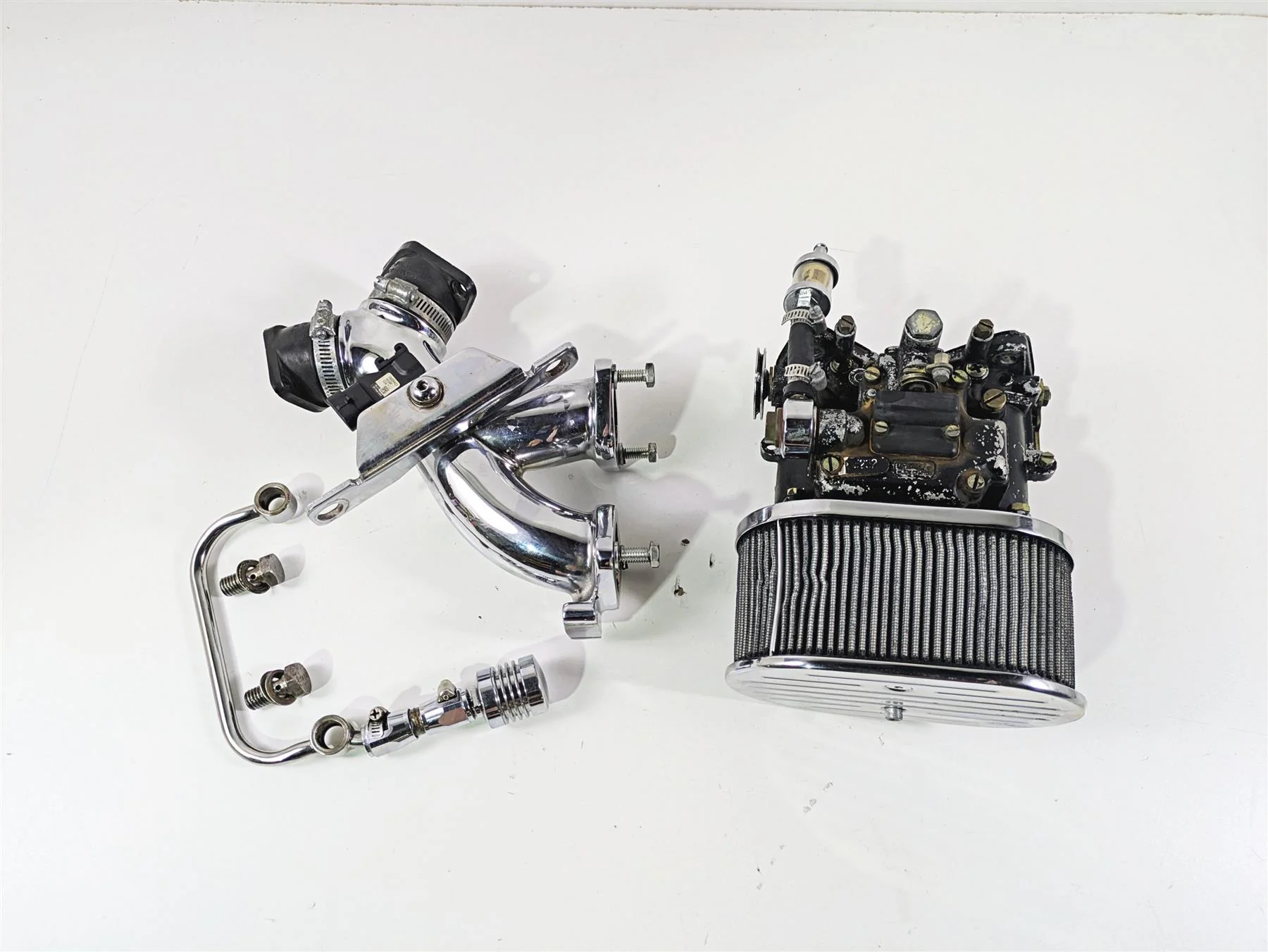 1998 Harley Touring FLHRCI Road King Dellorto Dual Throat Carburetor Set DHLA40