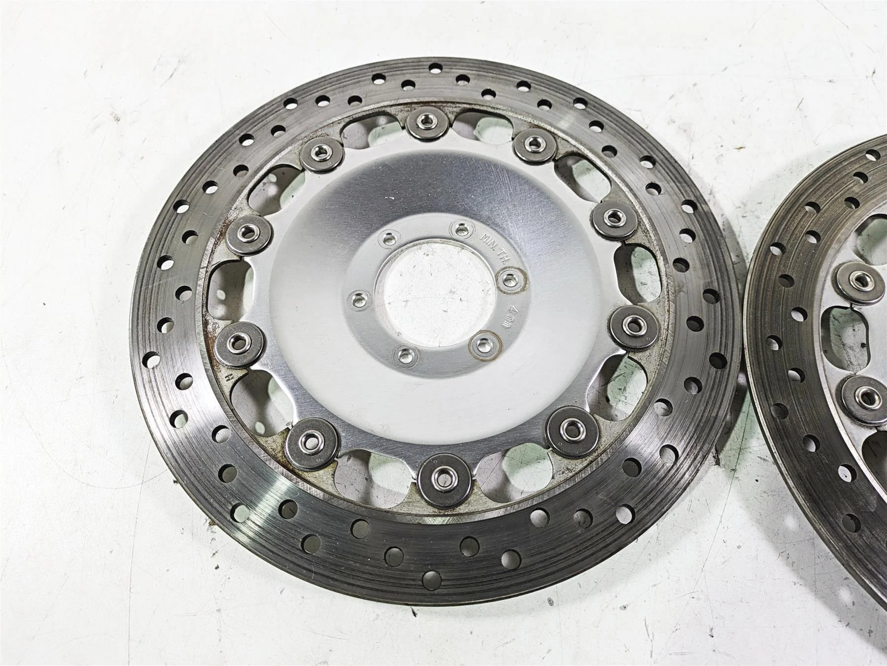 1998 Honda GL1500 Valkyrie Tour Front Brake Rotor Disc Set 45220-MZ0-003 - Image 4
