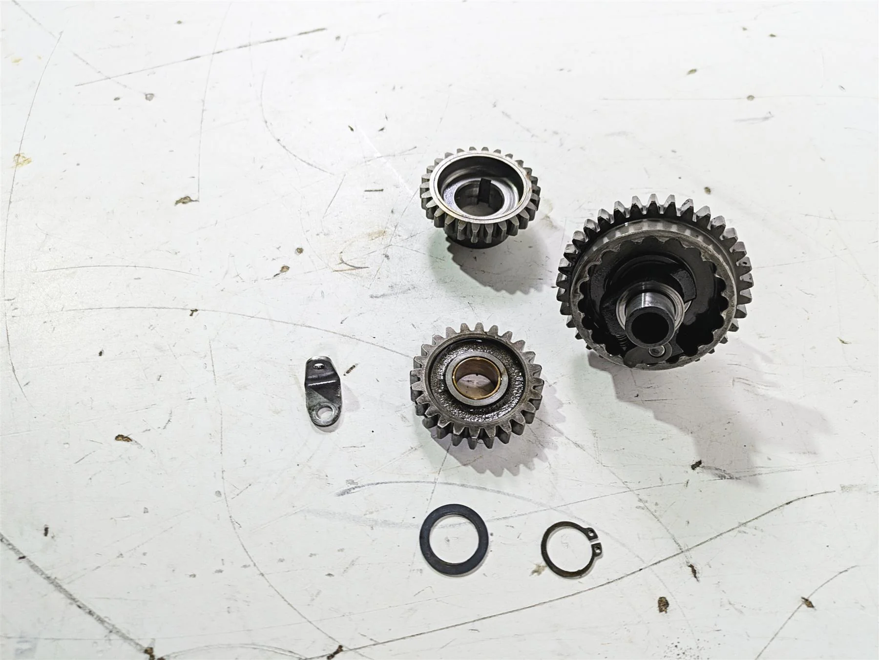 1998 KTM 380 SX MX Kickstart Shaft & Idle Gear Set 54633021200 - Image 12