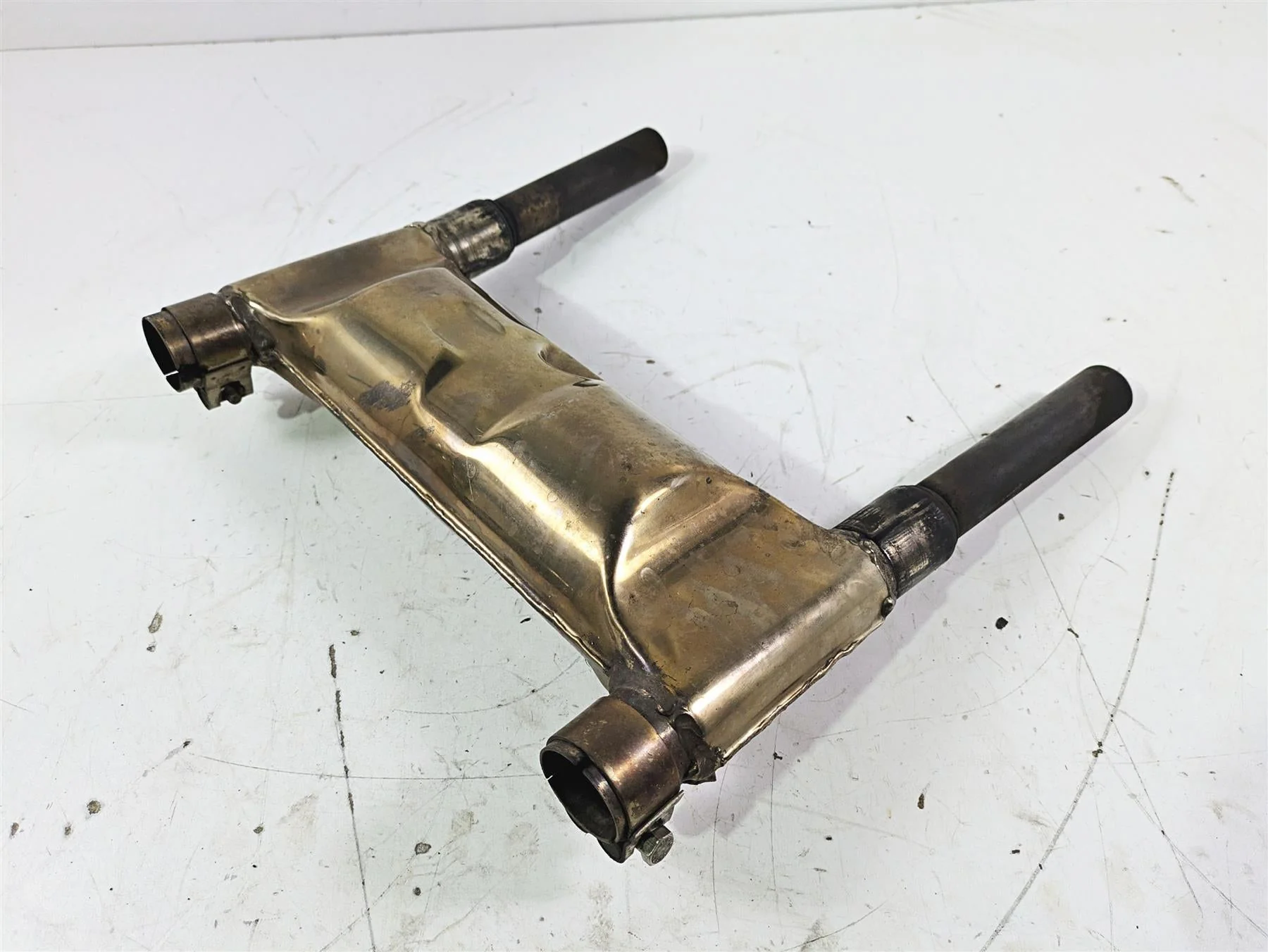 1998 Moto Guzzi California 1100 EV Exhaust Center Header Chamber GU03123900 - Image 11