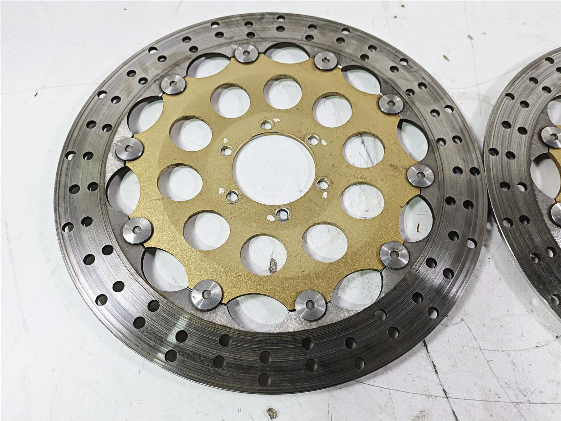 1998 Moto Guzzi California 1100 EV Front Brake Rotor Disc Set GU37613305 - Image 10