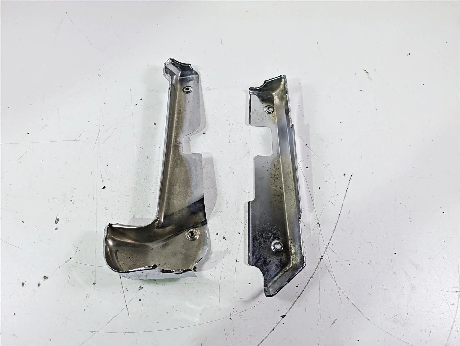 1998 Moto Guzzi California 1100 EV Lower Frame Chrome Cover Set GU03446900 - Image 2