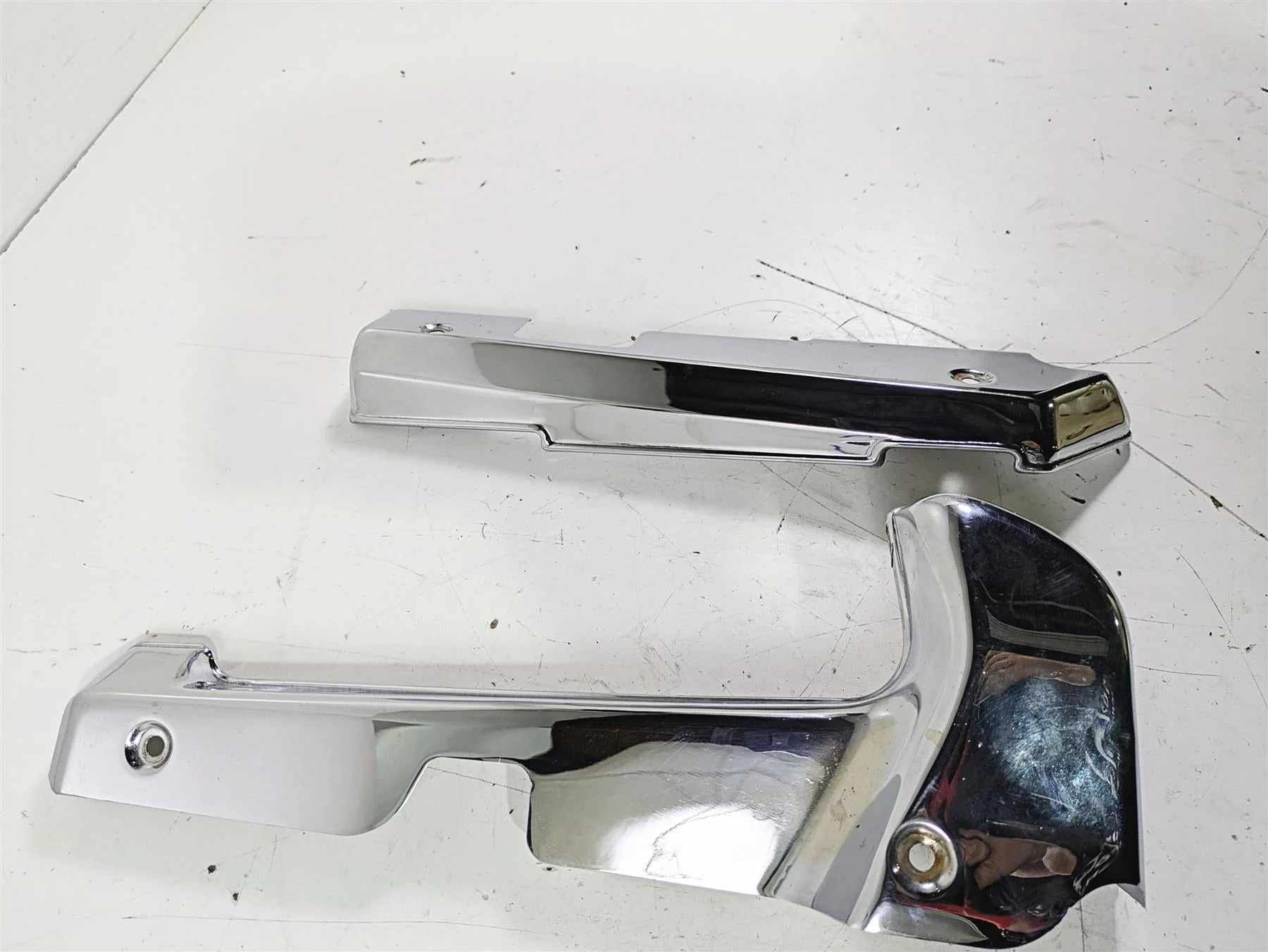 1998 Moto Guzzi California 1100 EV Lower Frame Chrome Cover Set GU03446900 - Image 5