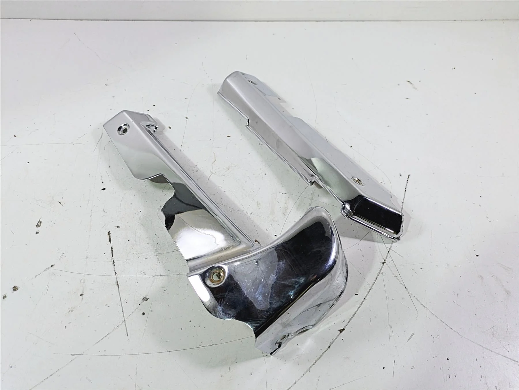 1998 Moto Guzzi California 1100 EV Lower Frame Chrome Cover Set GU03446900 - Image 6
