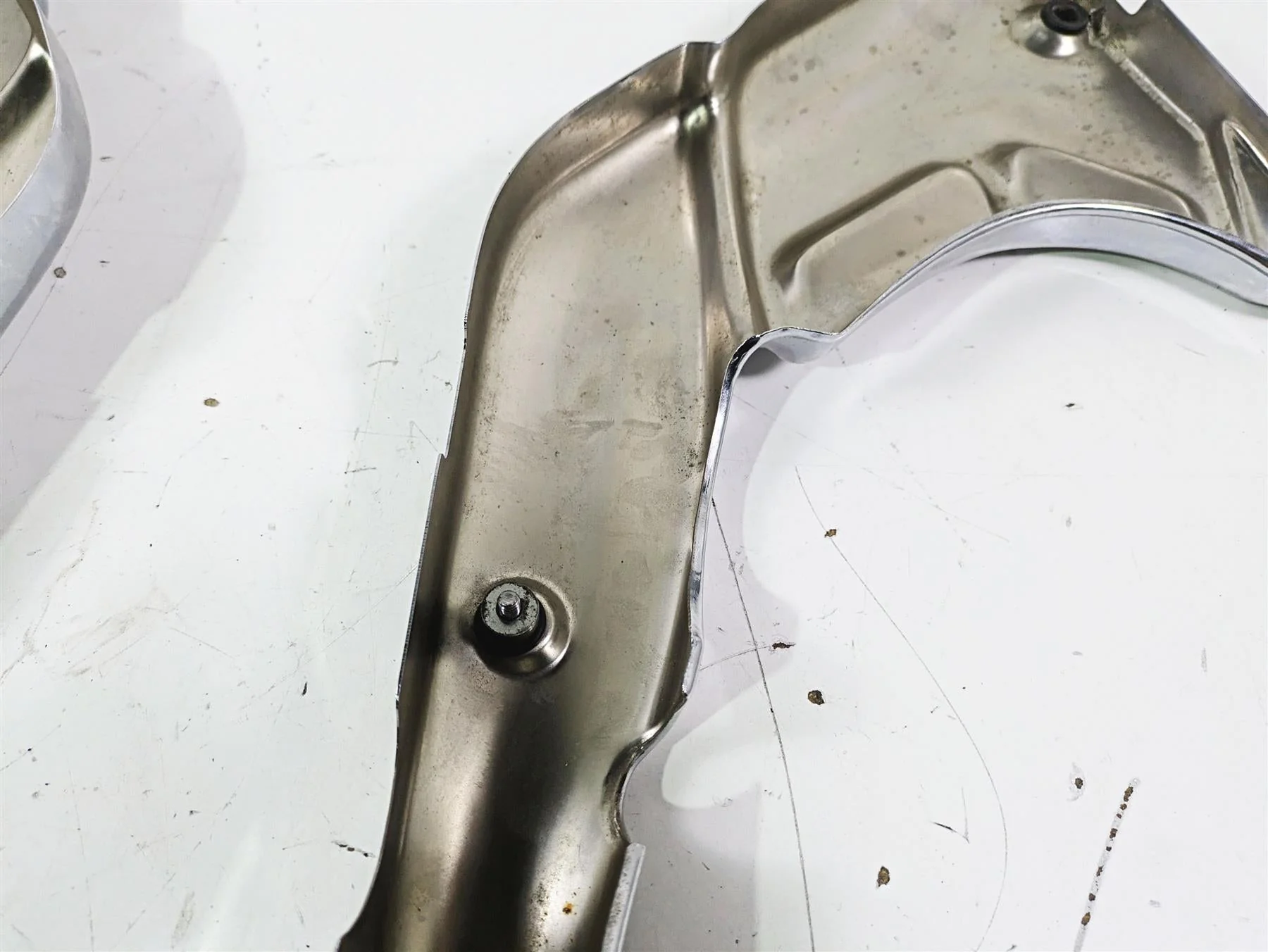 1998 Moto Guzzi California 1100 EV Rear Side Chrome Cover Fairing Set GU03467300 - Image 9