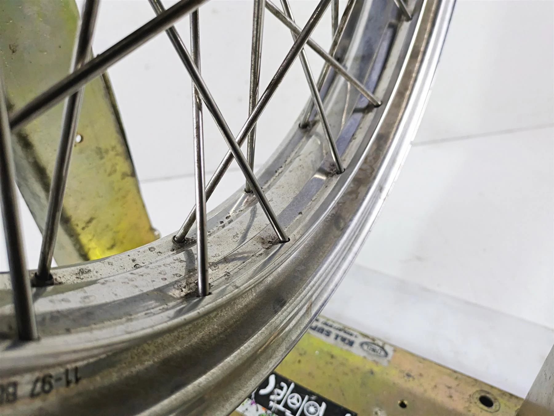 1998 Moto Guzzi California 1100 EV Straight 18x2.5 Front Wheel Spoke GU03610300 - Image 11