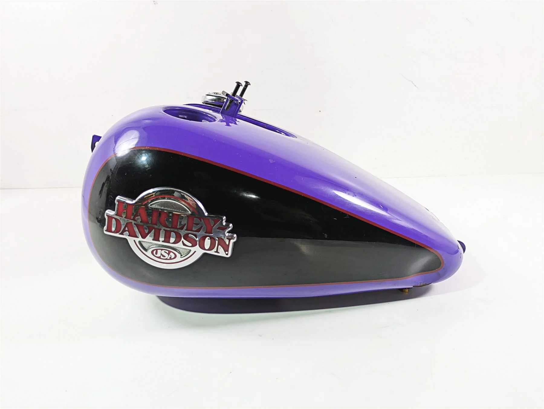 1999 Harley Dyna FXDL Low Rider Fuel Gas Petrol Tank Purple - Dented 61054-96 - Image 3