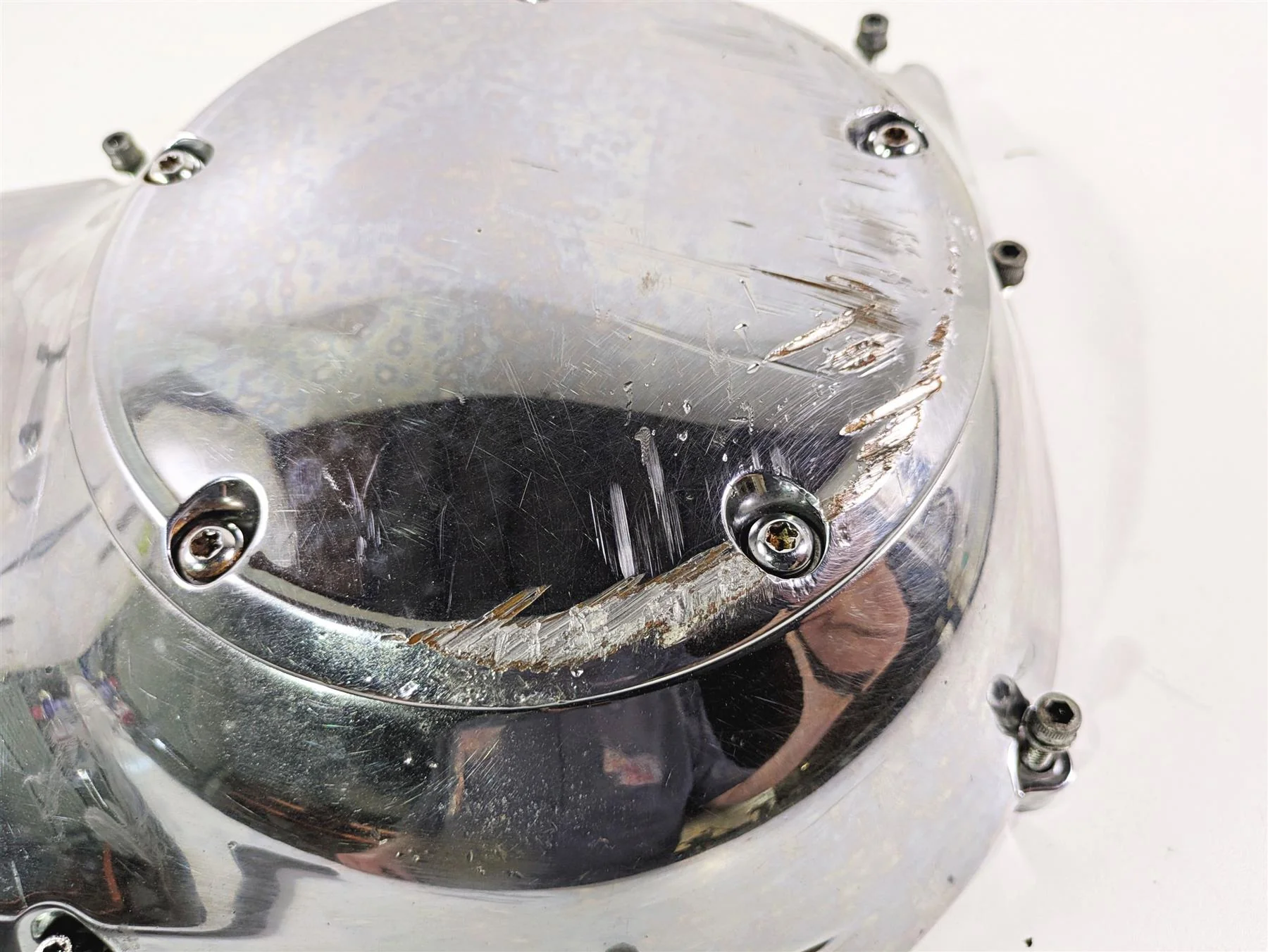 1999 Harley Dyna FXDL Low Rider Outer Primary Drive Clutch Cover Mid 60506-99 - Image 2