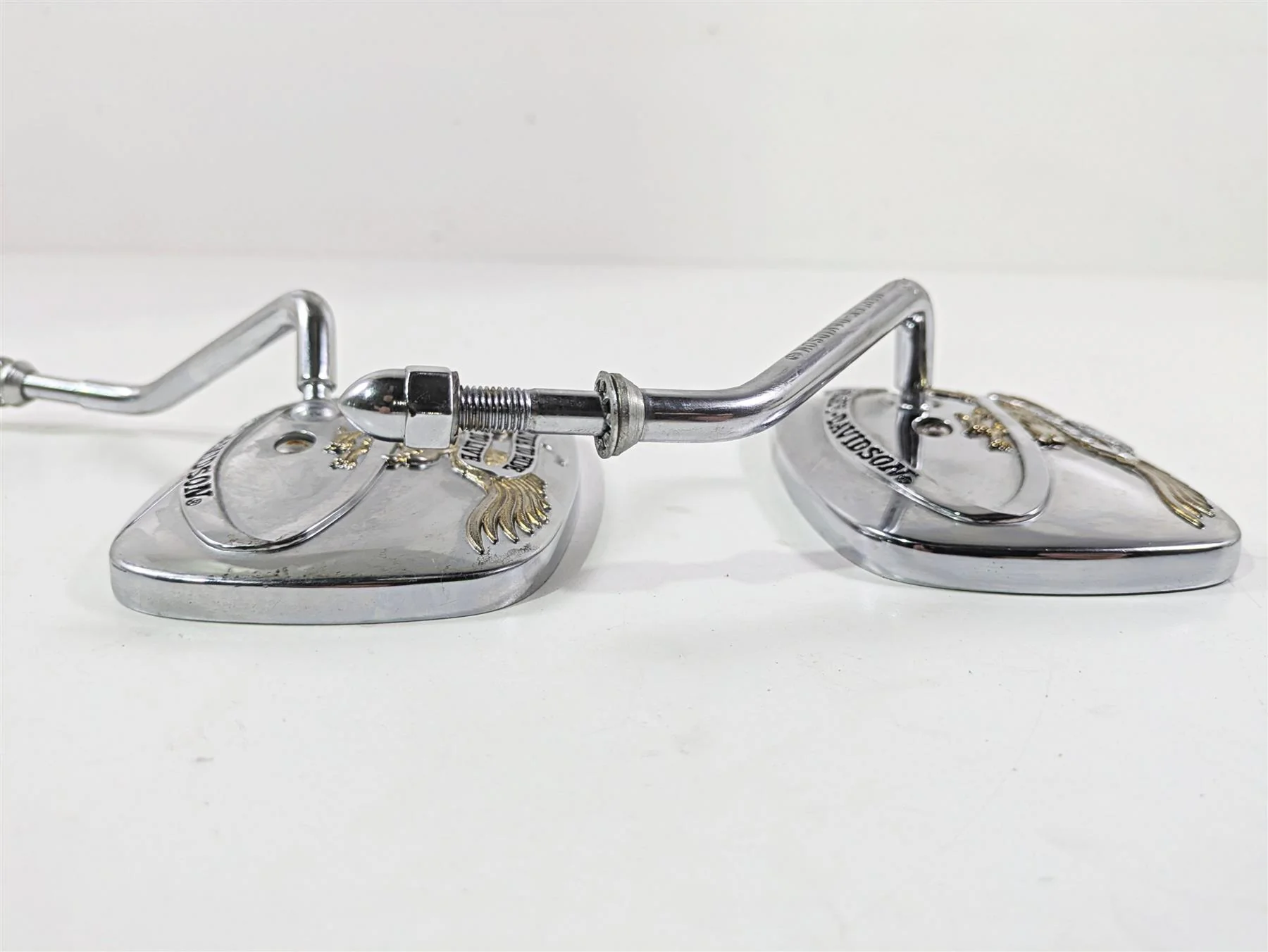 1999 Harley Touring FLHTCUI E-Glide Live to Ride Chrome Short Mirrors 91875-88A - Image 4