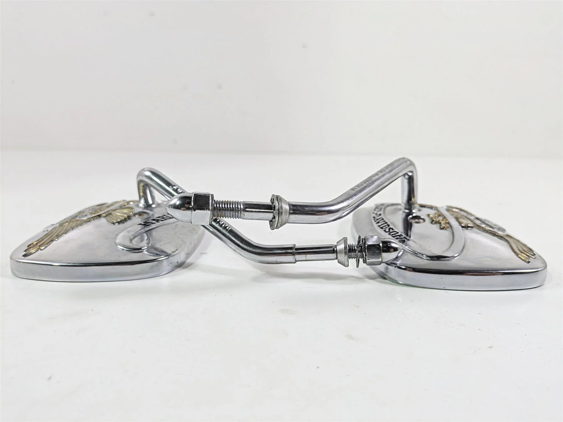 1999 Harley Touring FLHTCUI E-Glide Live to Ride Chrome Short Mirrors 91875-88A - Image 6